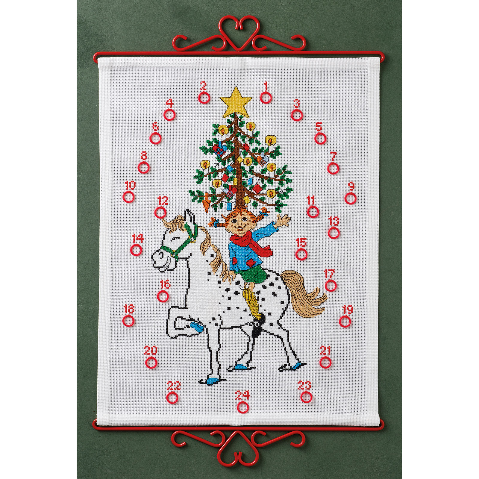 Permin 34-4599 Pippi & kerstboom 35x46cm - STUK