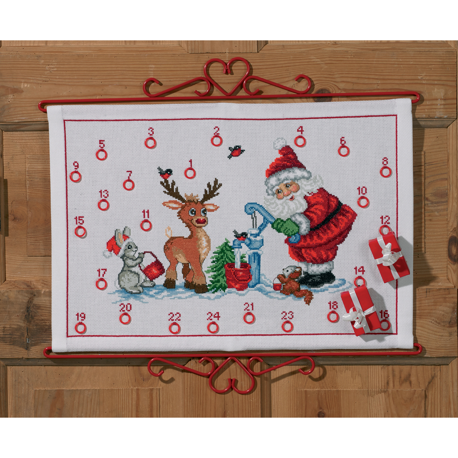Permin 34-7503 Borduurpakket adventskalender Elf 50x33 cm - STUK