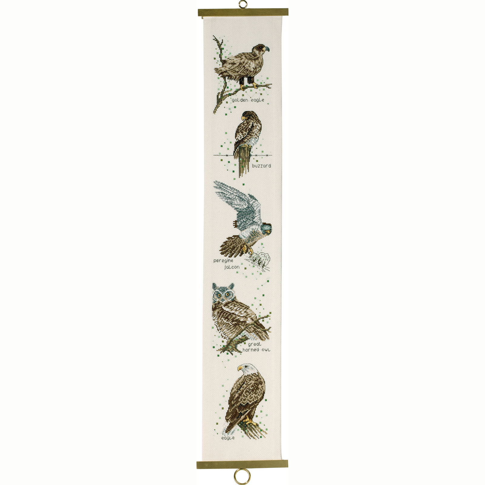 Permin 35-8130 Borduurpakket Raptors 16x90 cm - STUK