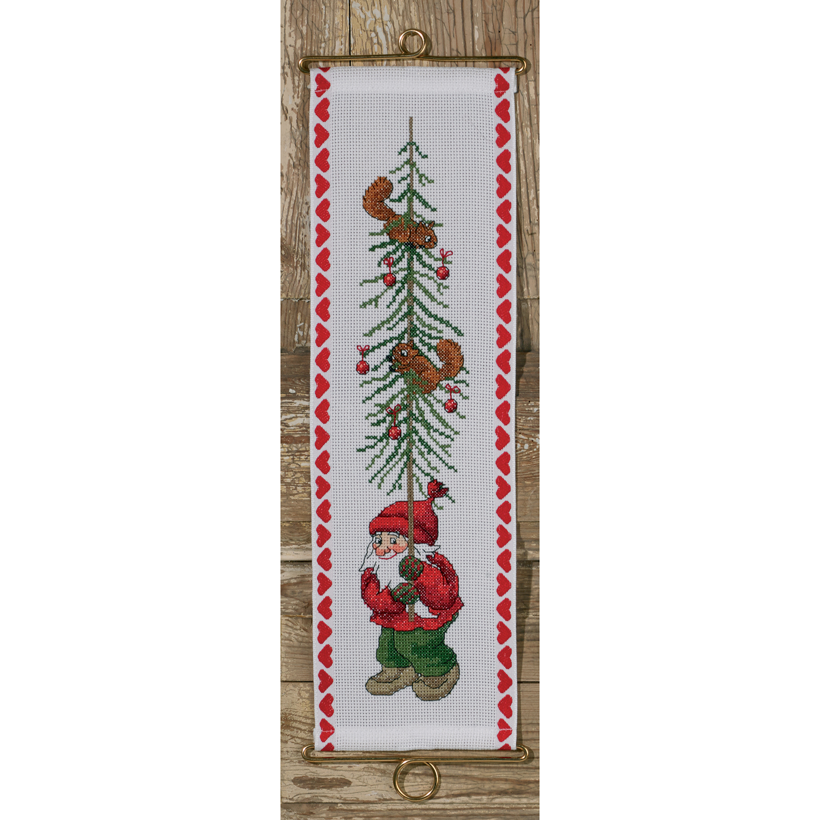 Permin 36-9648 Borduurpakket Elf met boom 12x39 cm - STUK
