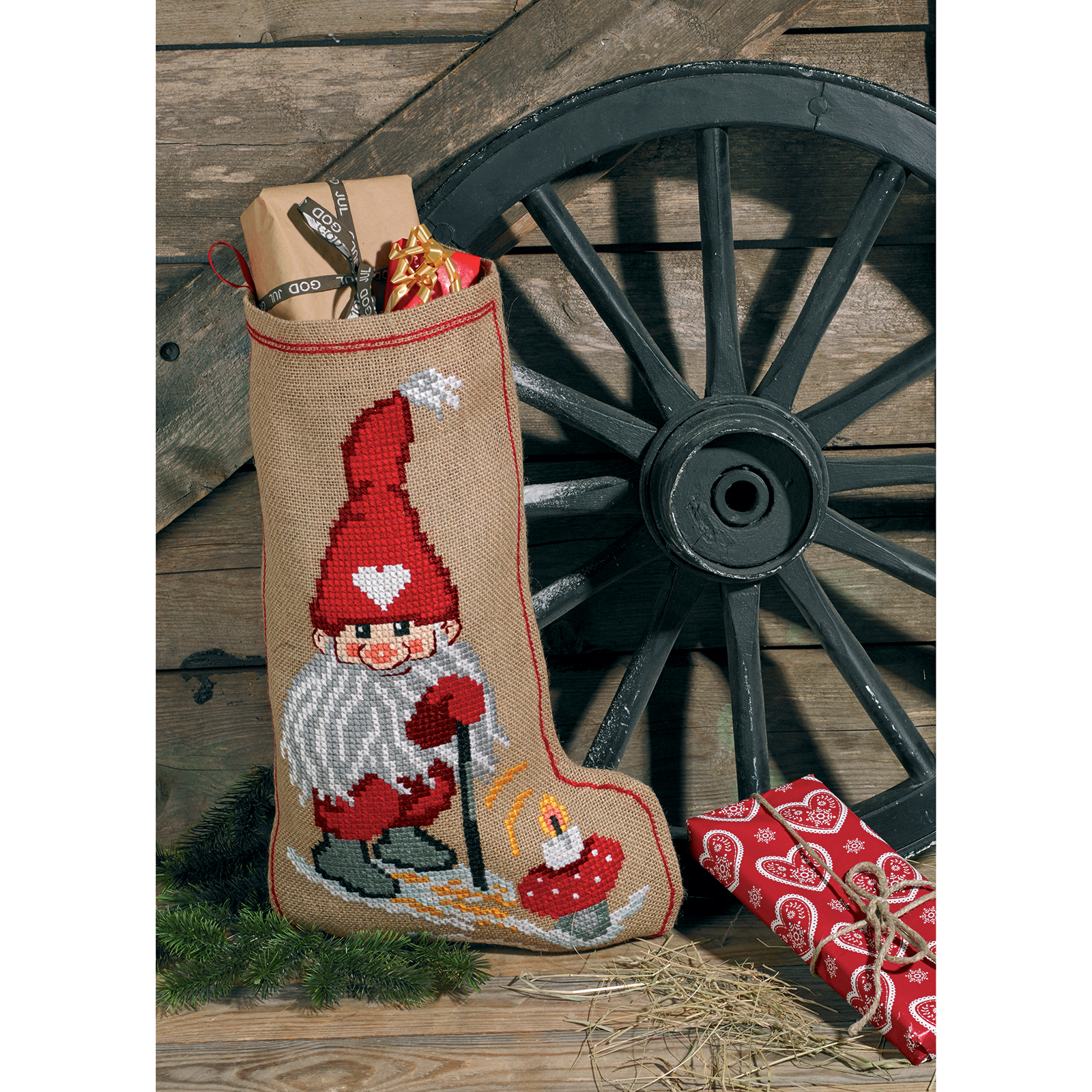 Permin 41-9237 Borduurpakket Elf & paddestoel 36x60 cm - STUK