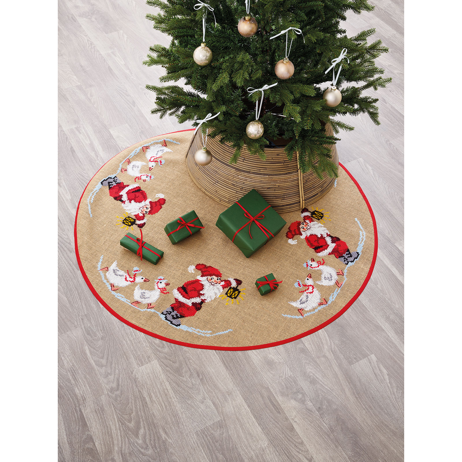 Permin 45-5277 Borduurpakket Kerstboomrok Ø125 cm - STUK