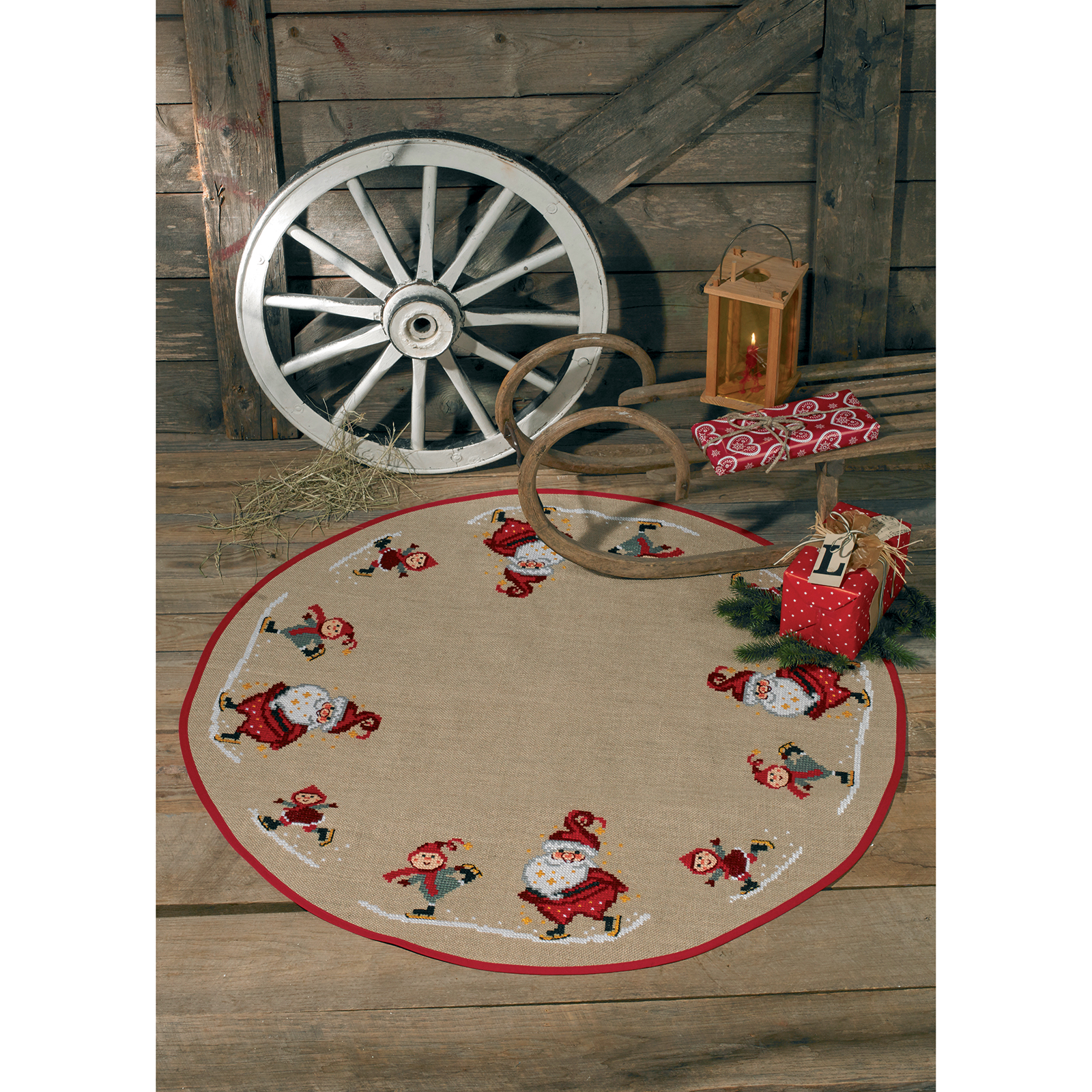 Permin 45-9238 Borduurpakket Iceskating 120 cm Ø - STUK