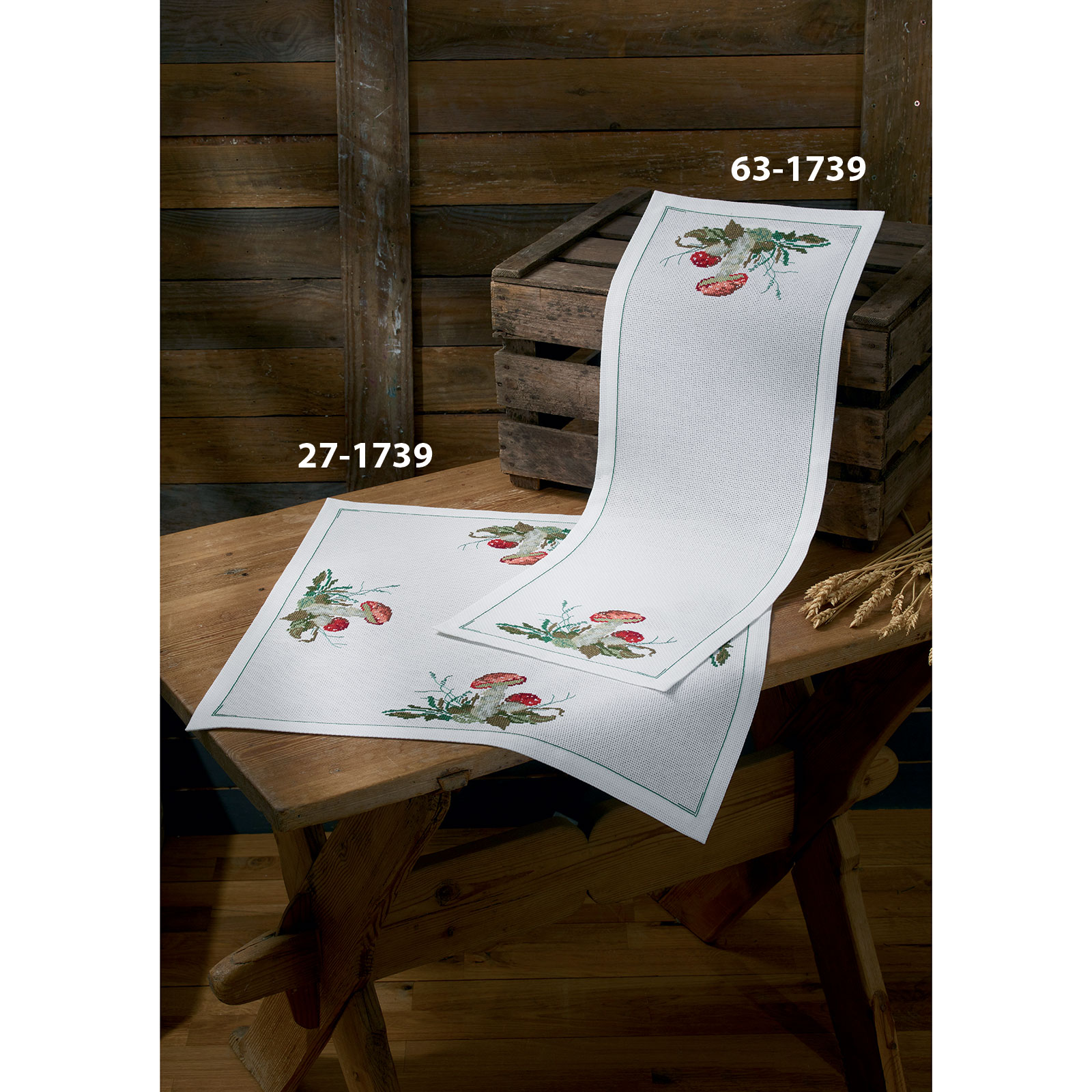 Permin 631739 Borduurpakket Paddestoel 28x77cm - STUK