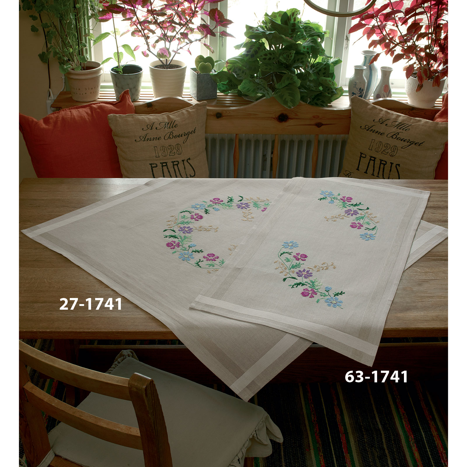 Permin 631741 Borduurpakket Bloemen 40x80cm - STUK