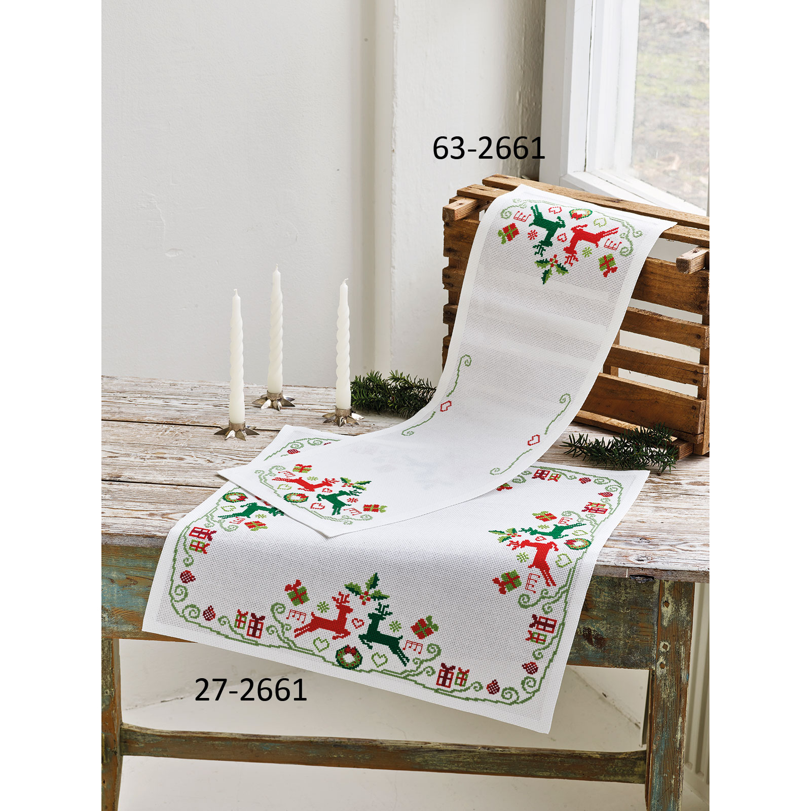 Permin 63-2661 Borduurpakket Rendier 28x76cm - STUK