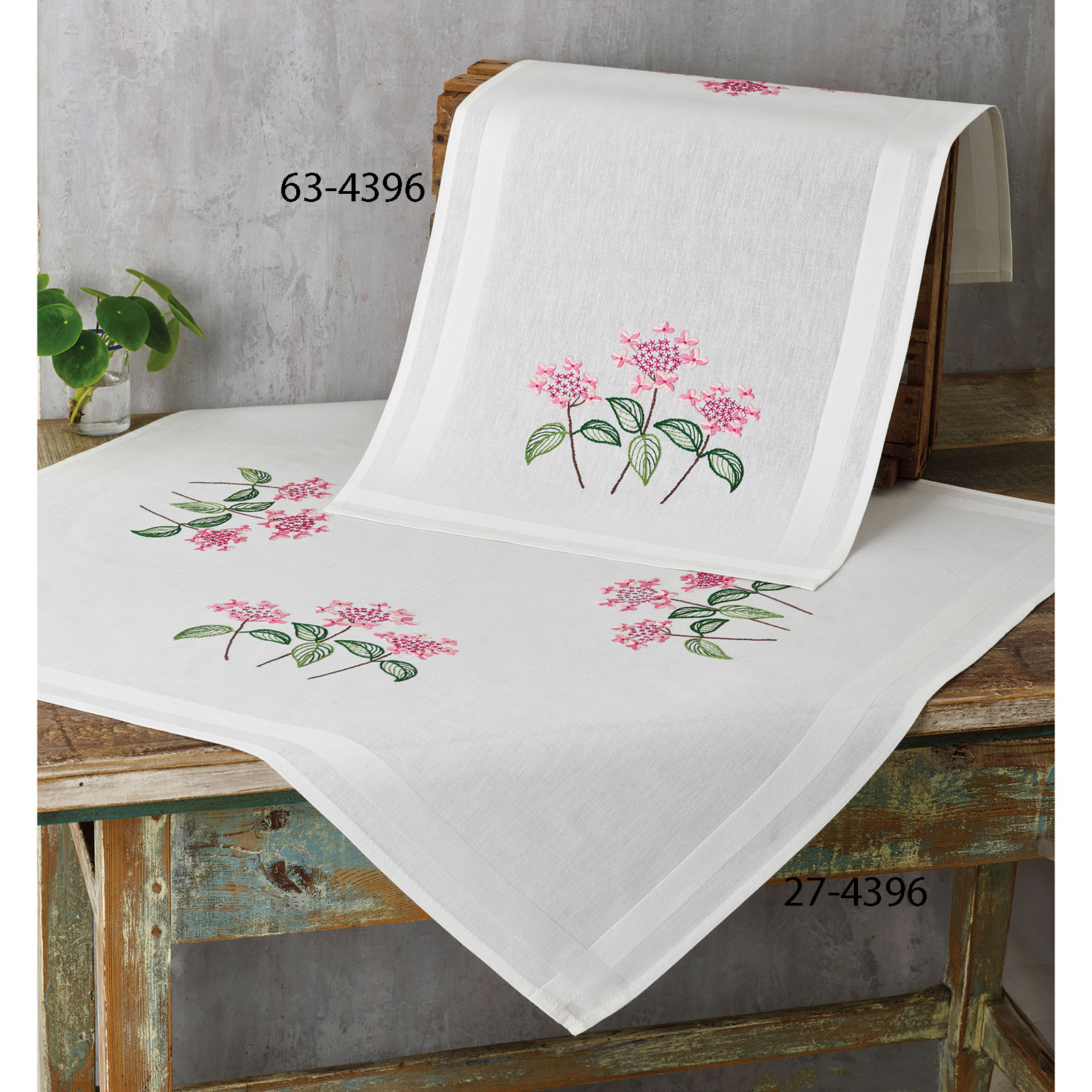 Permin 63-4396 Lichtroze hortensia 40x80cm - STUK