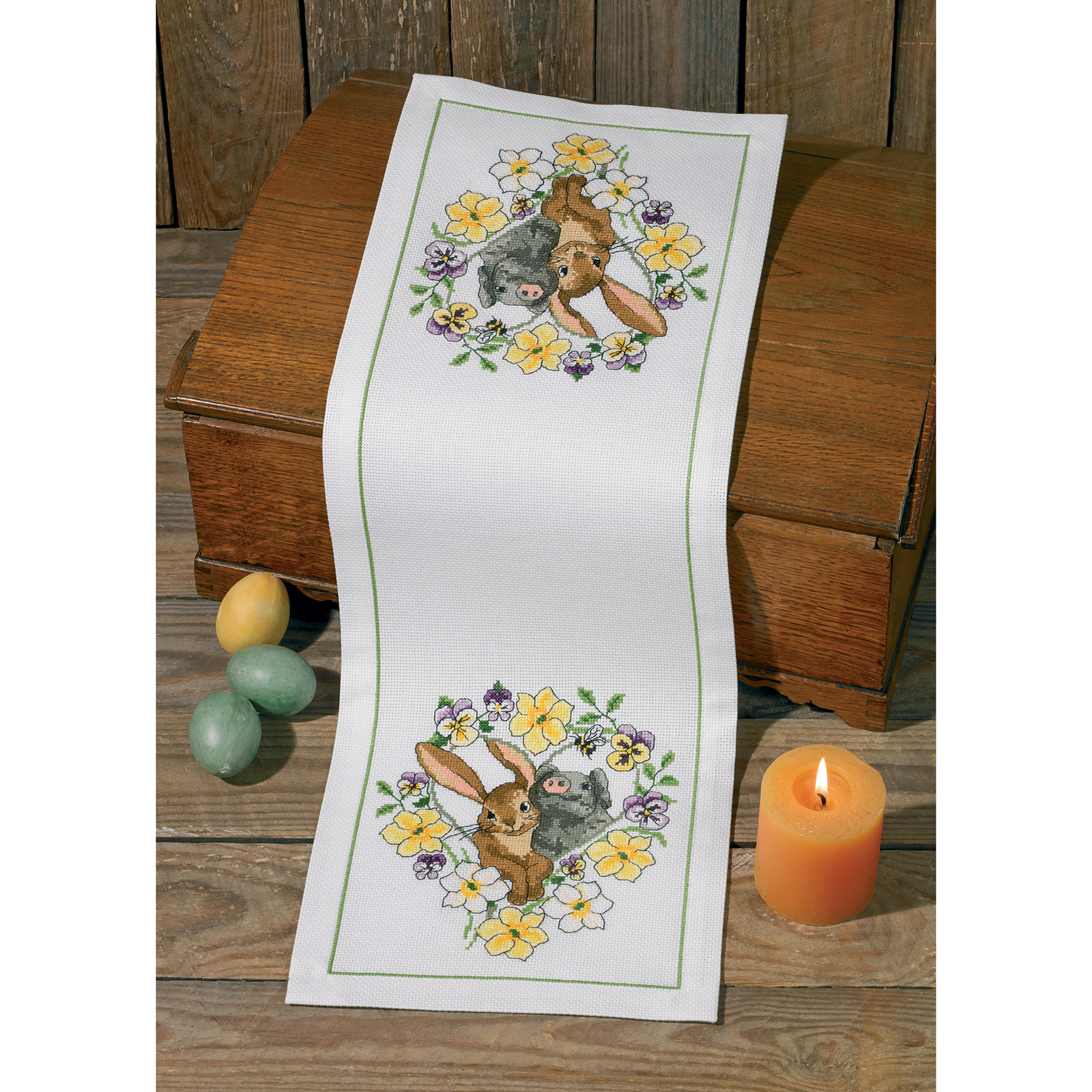 Permin 63-9854 Borduurpakket Niewe vrienden 24x68 cm - STUK