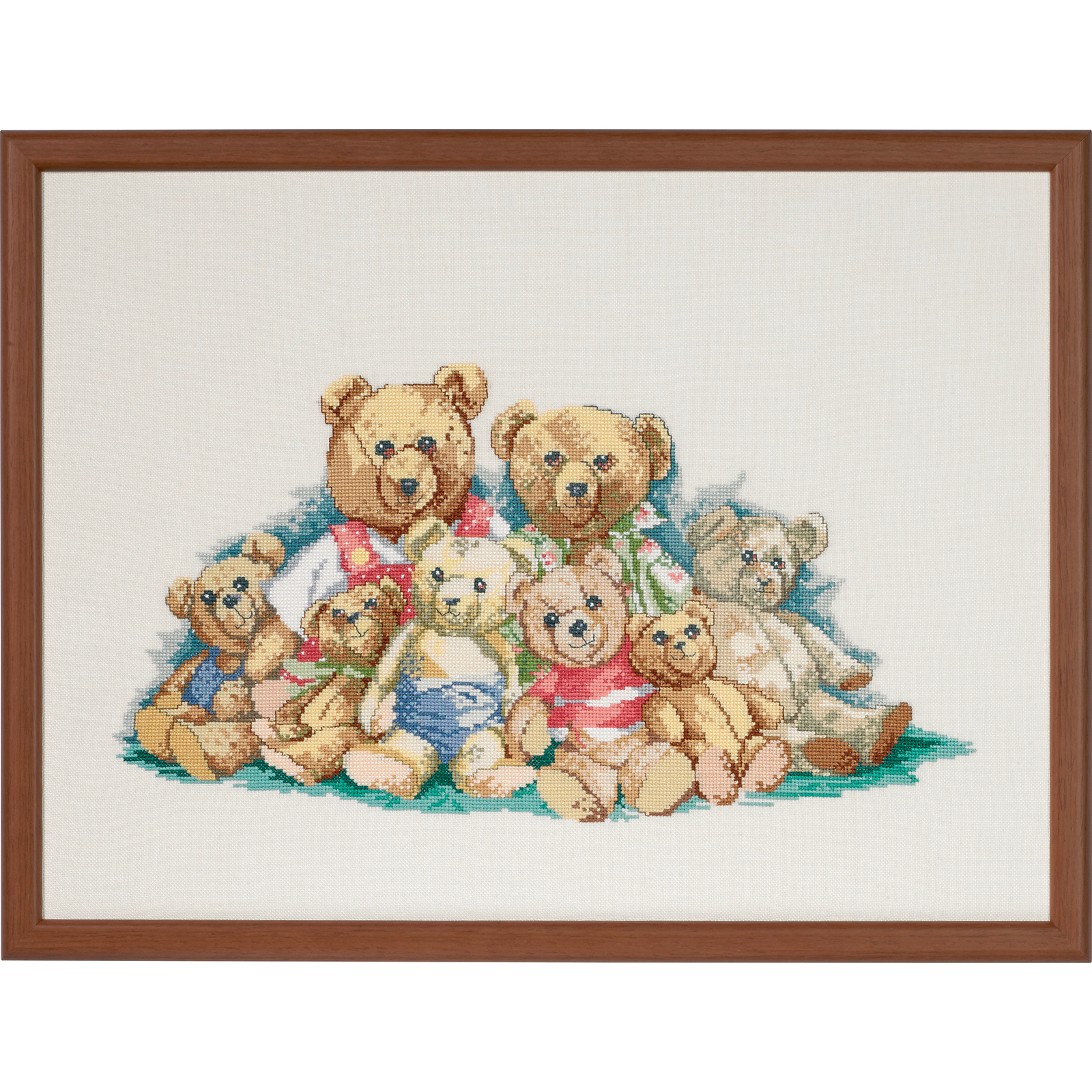 Permin 70-9581 Borduurpakket Teddybeer family 54x40 cm - STUK
