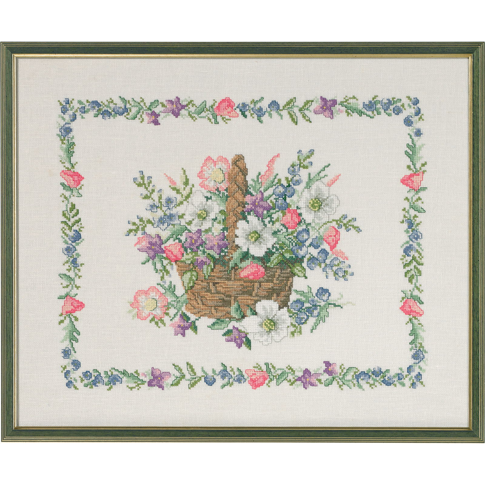 Permin 70-9582 Borduurpakket Mand met bloemen 49x40 cm - STUK