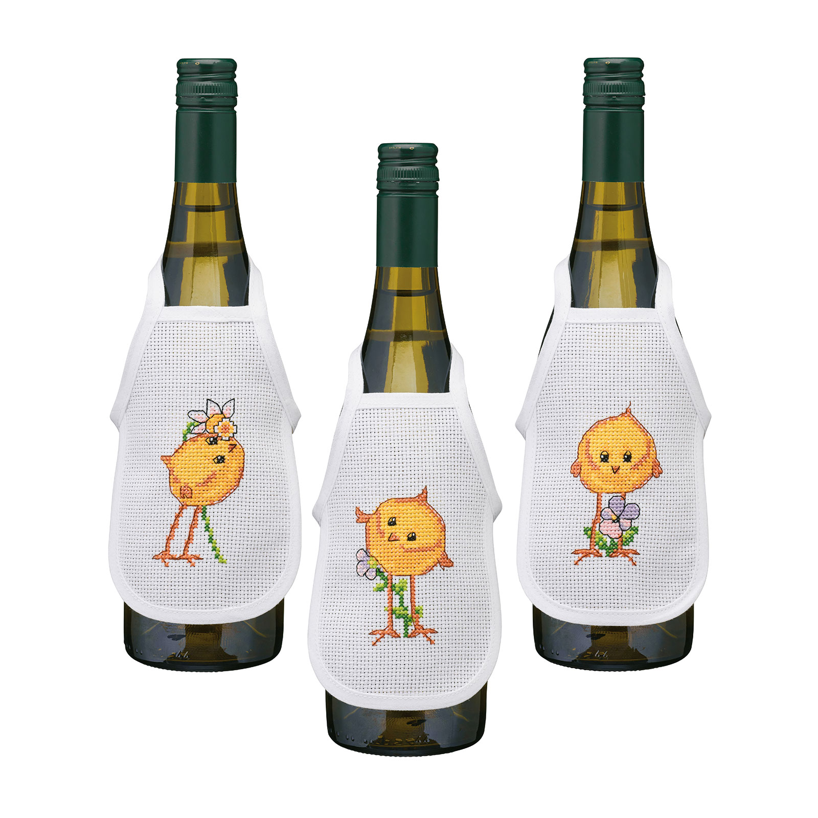 Permin 78-0569 Borduurpakket Kuikentjes 3 flesschorten 15x10cm - STUK