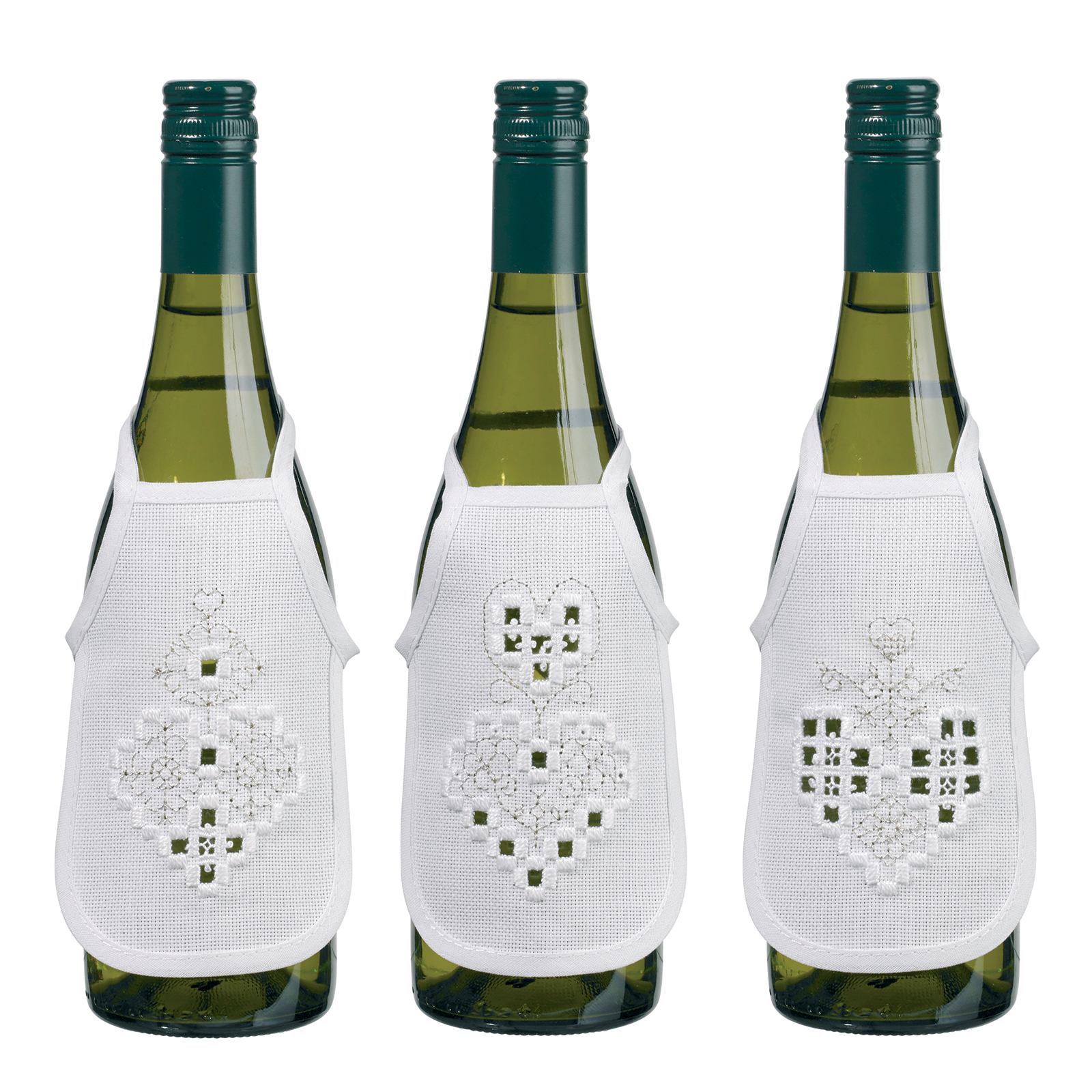 Permin 78-0634 Borduurpakket Hardanger Hart zilver 10x15 cm - STUK