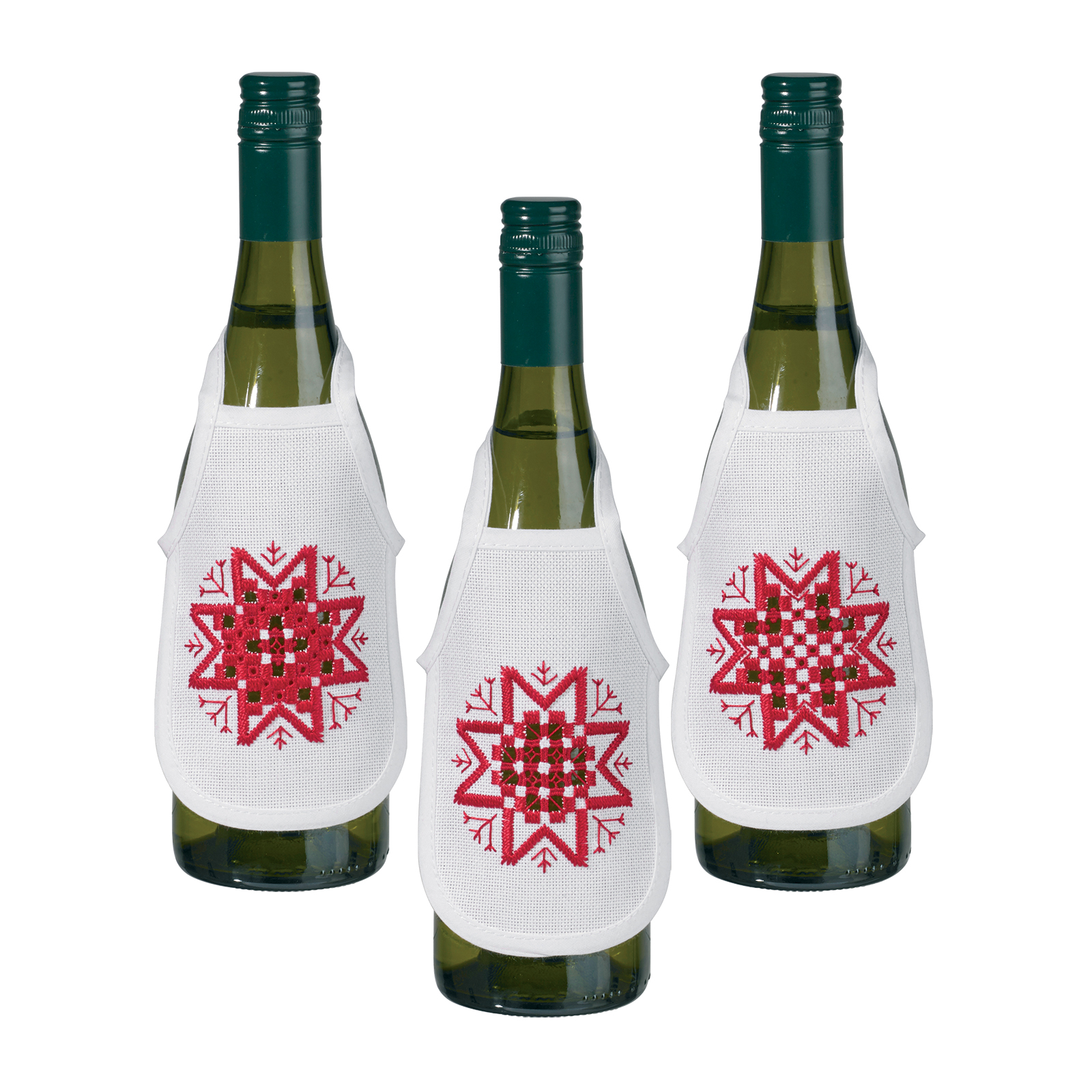 Permin 78-8647 Borduurpakket Hardanger ster rood 10x15 cm - STUK