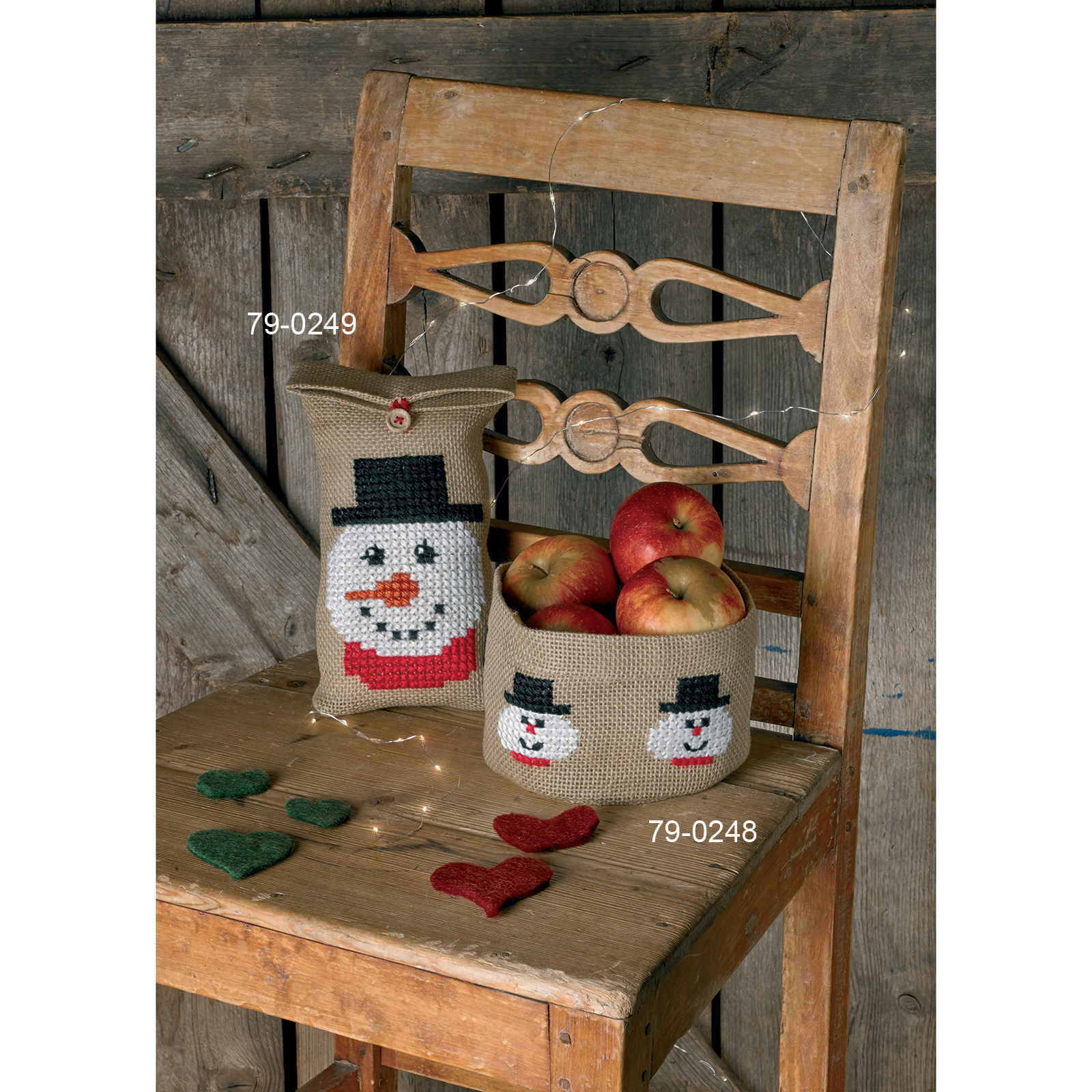 Permin 79-0249 Borduurpakket Giftbag snowman 14x23 cm - STUK