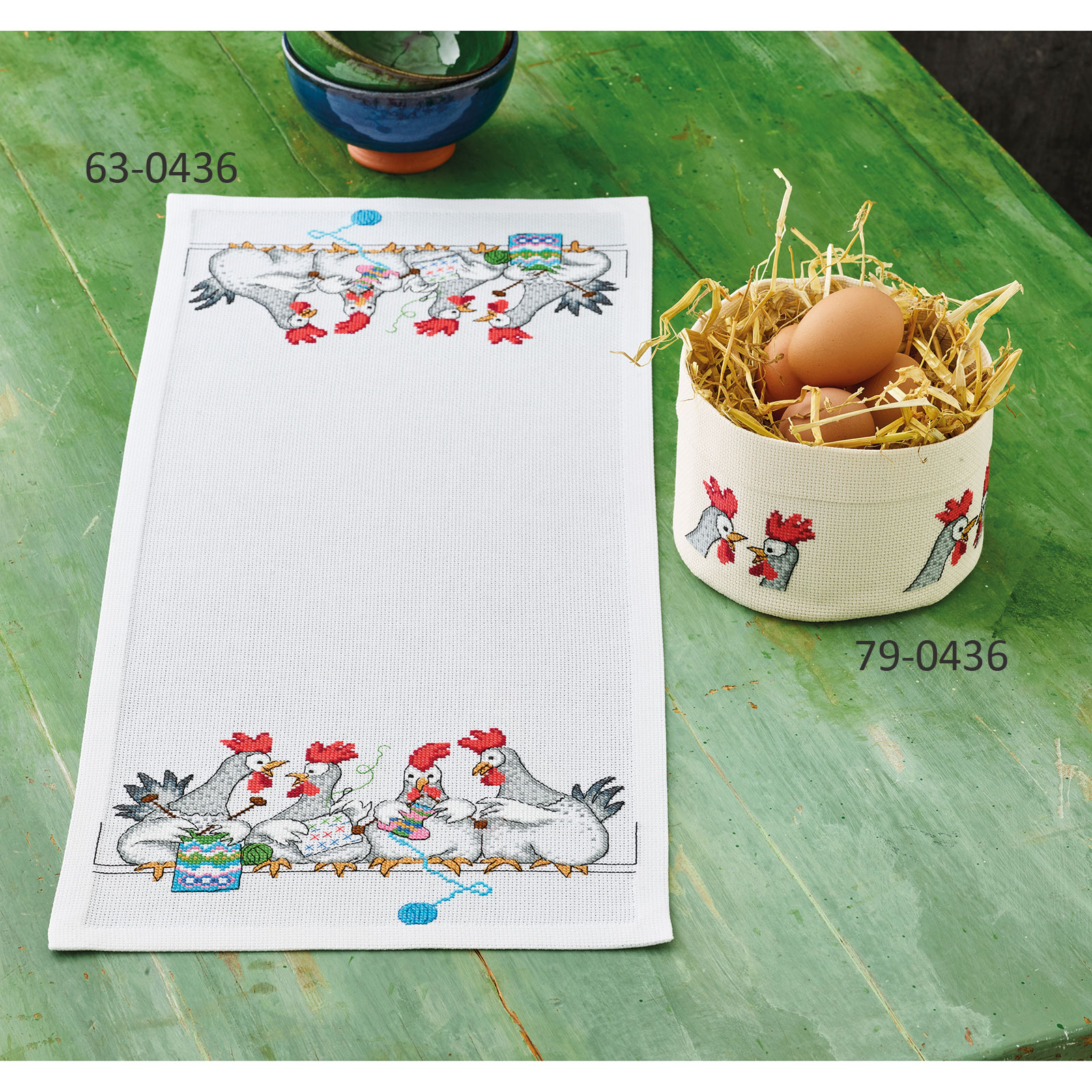 Permin 79-0436 Borduurpakket kippenpraat 32x75 cm - STUK