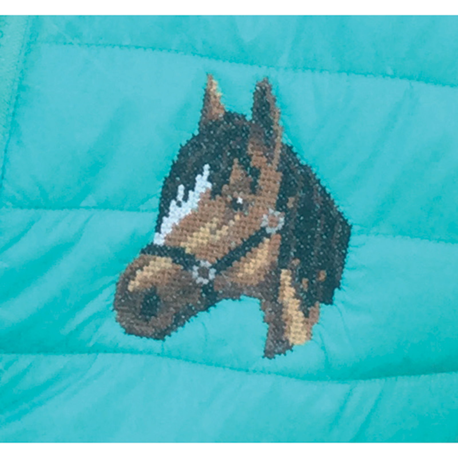 Permin 79-5814 Borduurpakket wateroplosbaar stramien Paardenhoofd 7x9cm - STUK