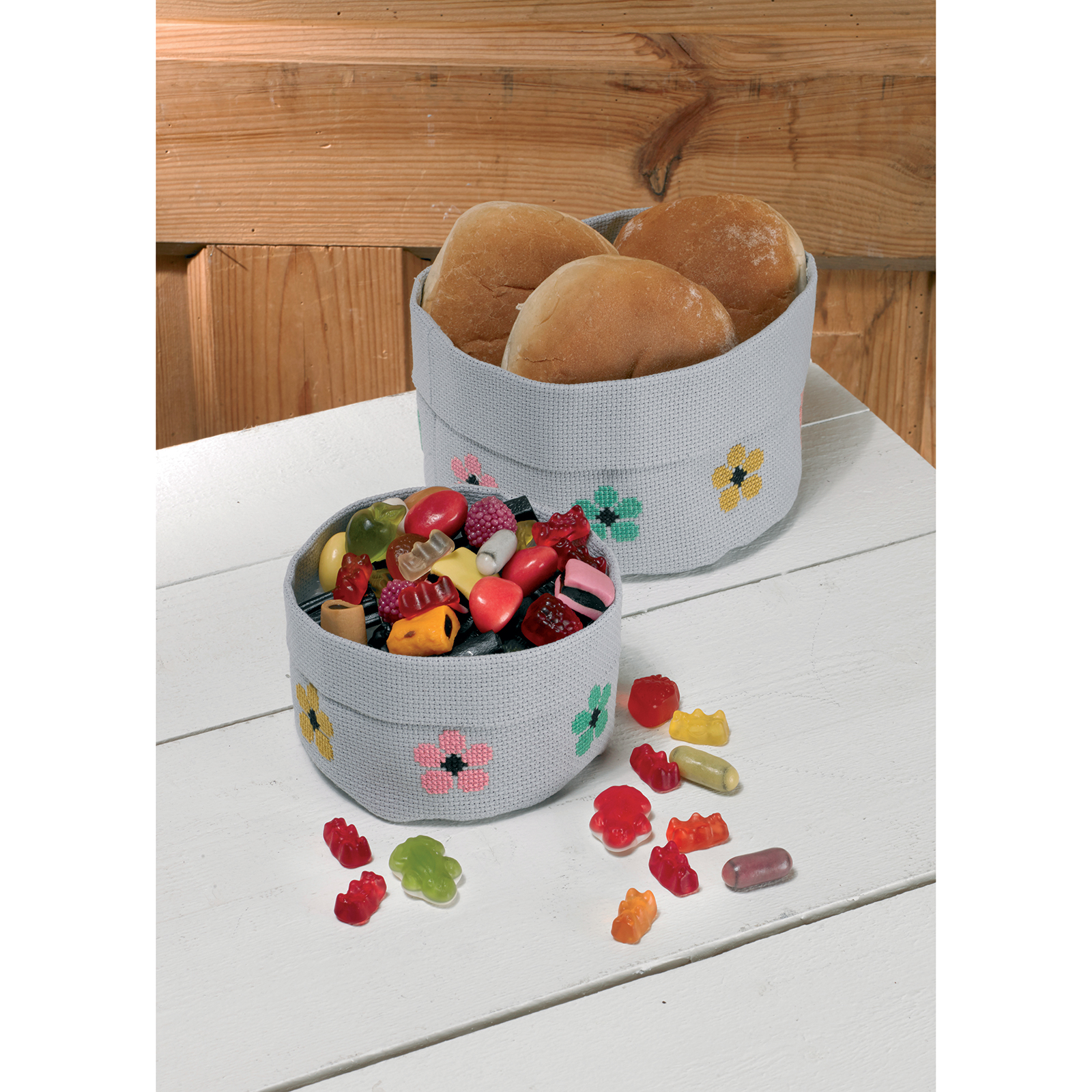 Permin 79-8370 Borduurpakket Kleine mand met bloemen - STUK