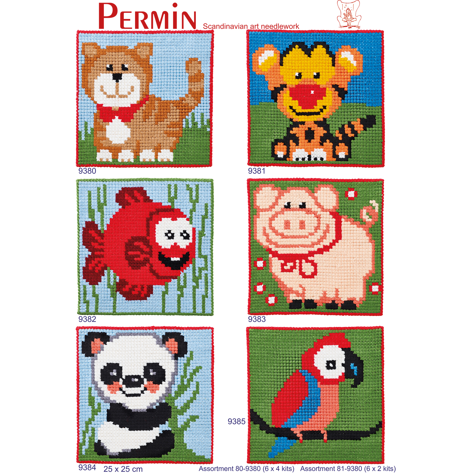 Permin 80-9380 Kinderpakket assorti 6x4 stuks - Assortiment