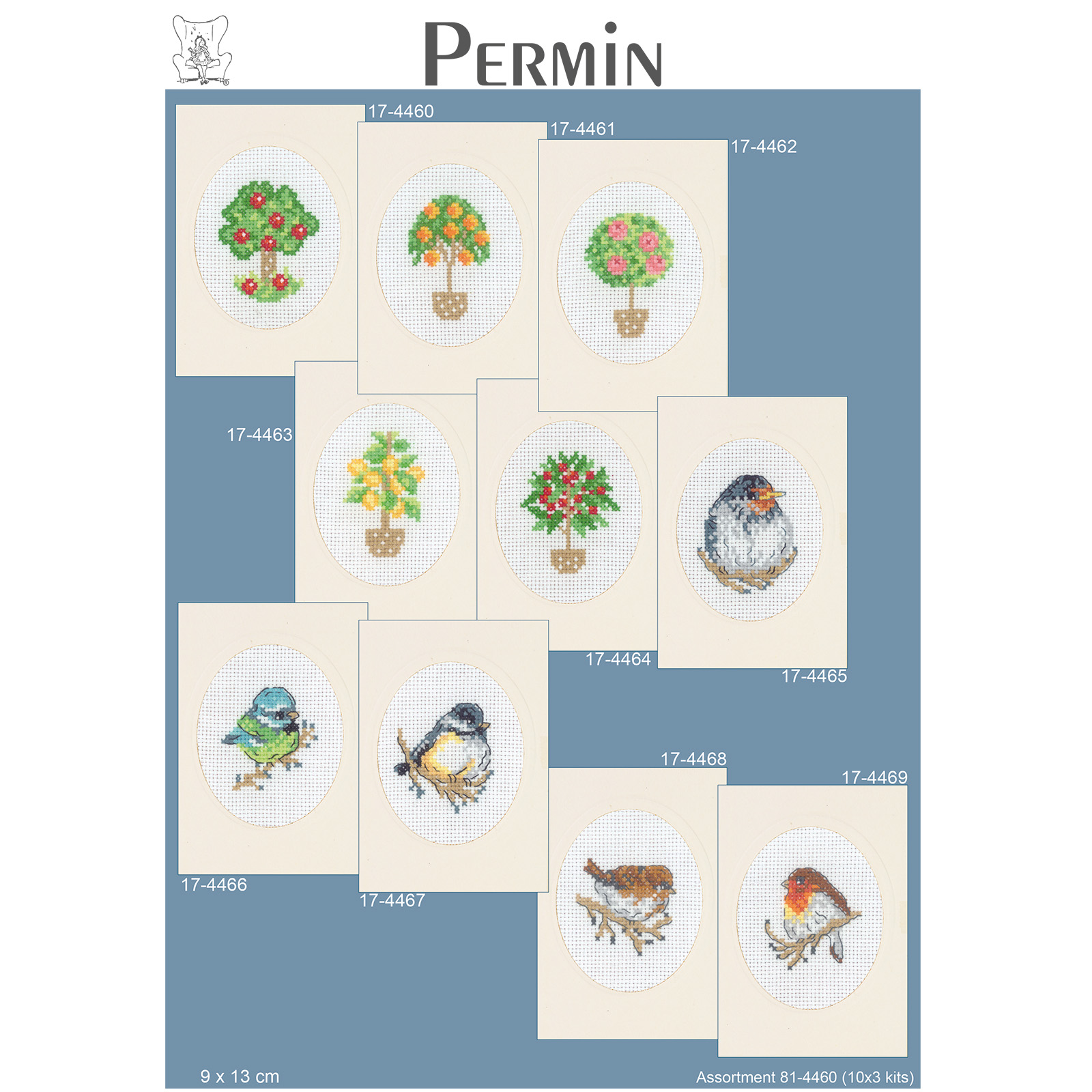 Permin 81-4460 Borduurpakket Assortiment 10x3 kits - Assortiment