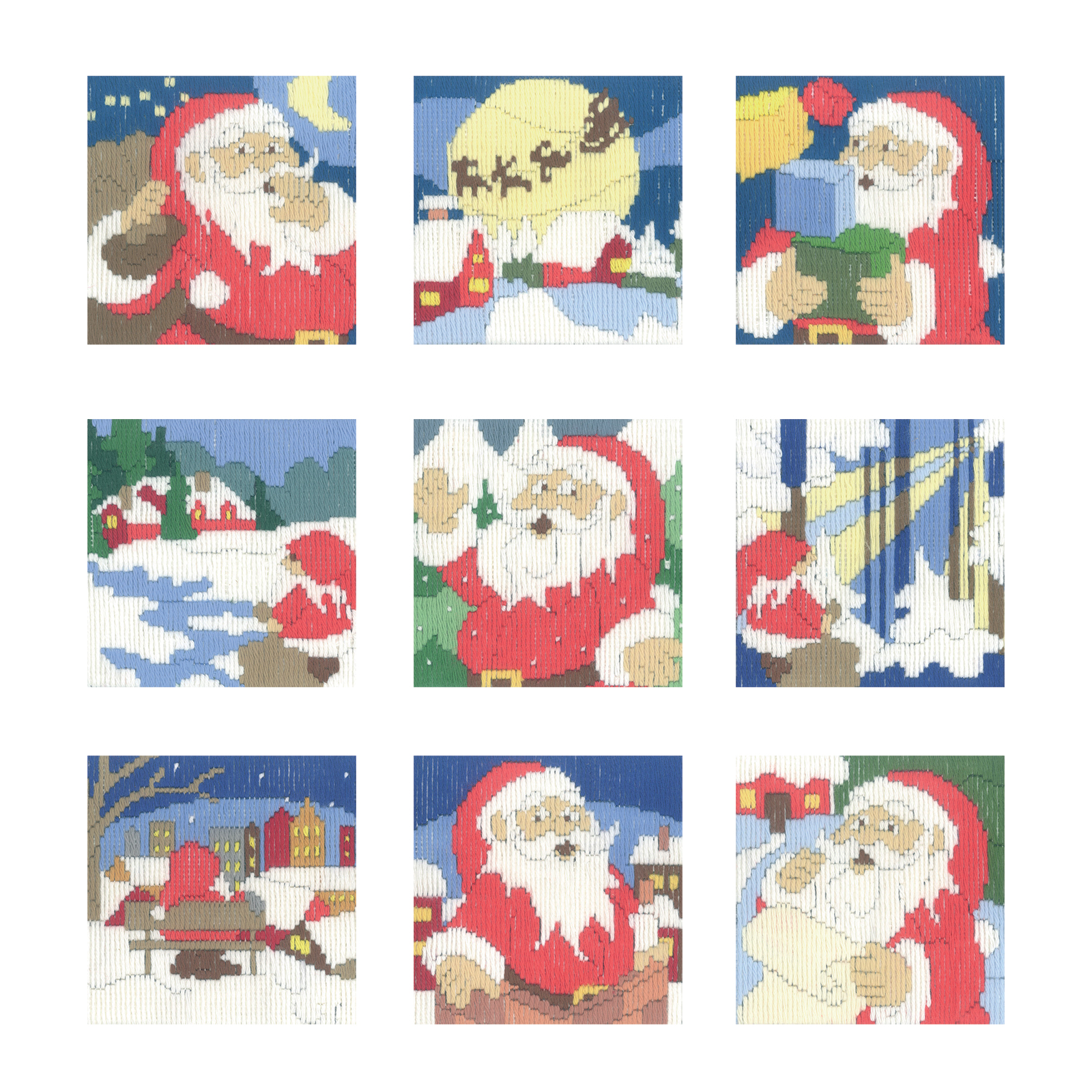 Permin 81-5860 Borduurpakket voorbedrukt steelsteken assortiment 9x3pk 9x3 cm - STUK