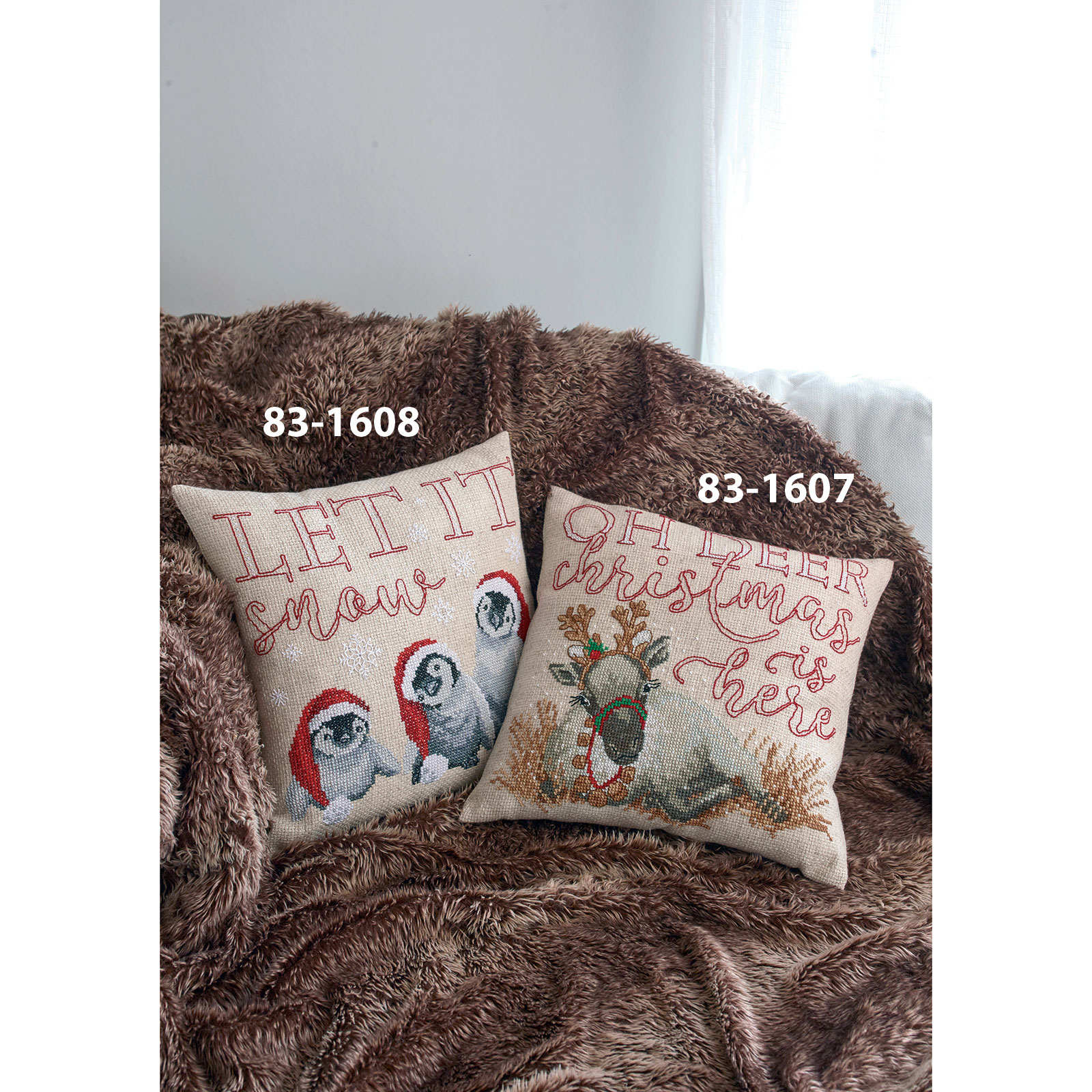 Permin 83-1608 Borduurpakket Let it snow 40x40 cm - STUK