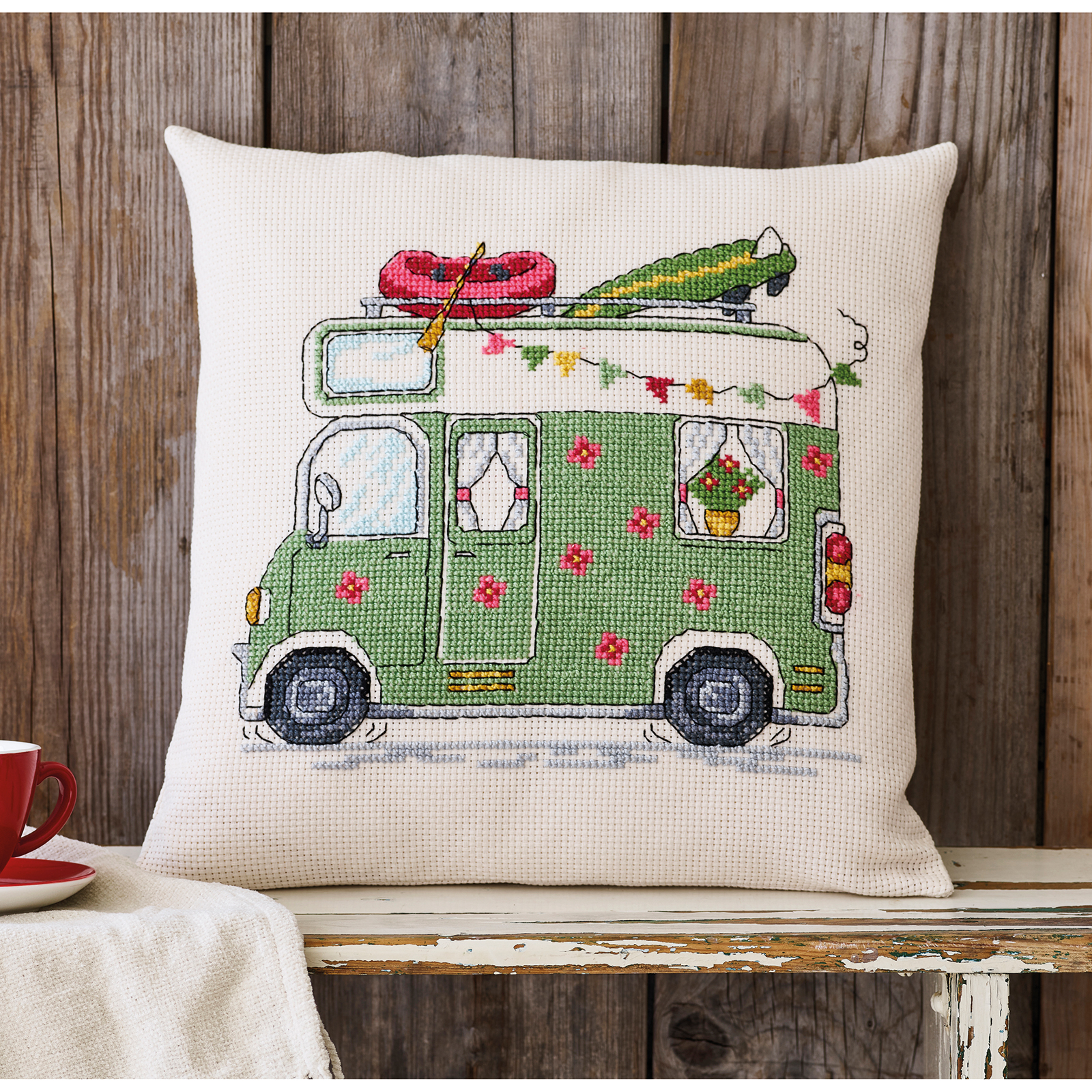 Permin 83-2326 Borduurpakket Camper 40x40cm - STUK