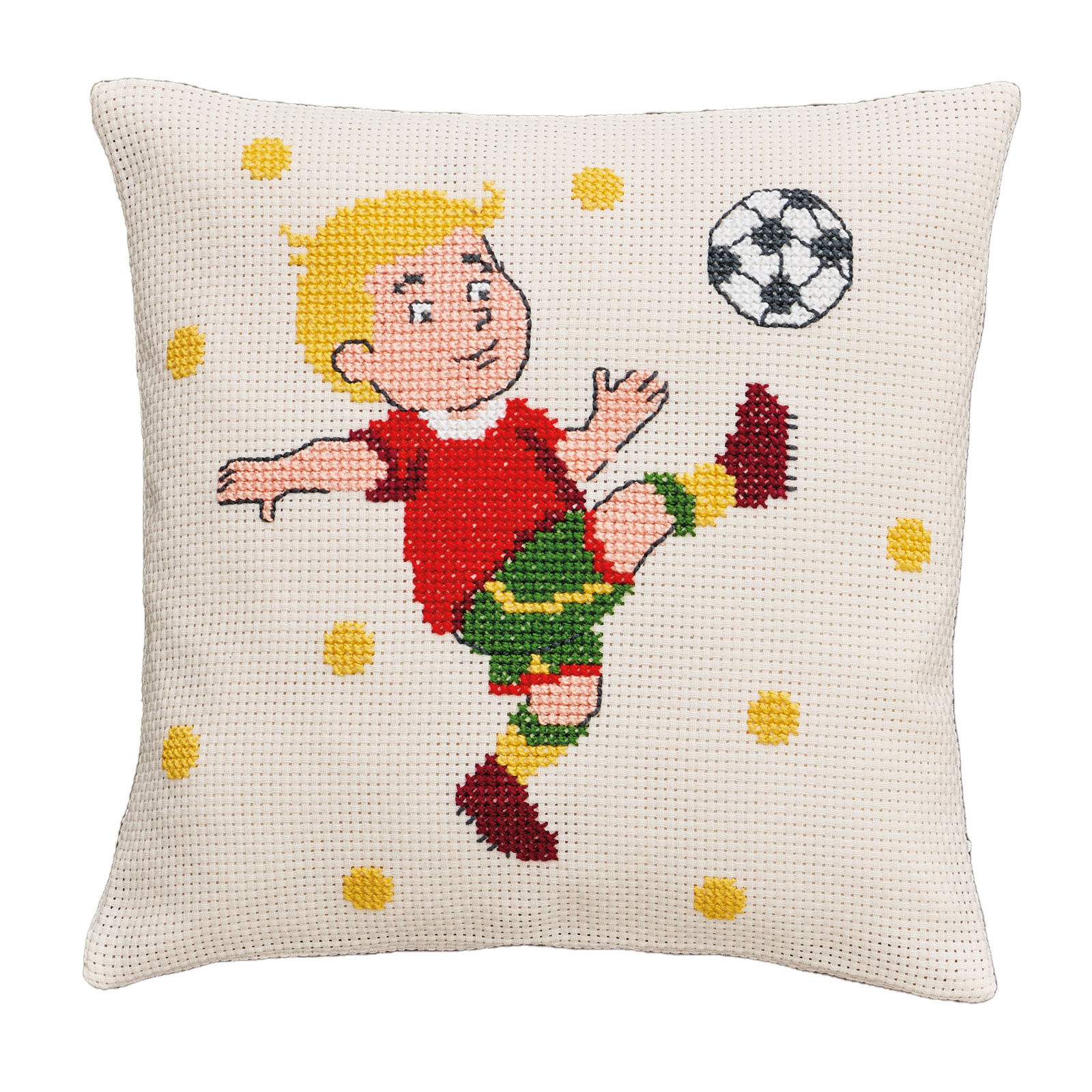 Permin 83-2437 Borduurpakket Voetbal 30x30cm - STUK