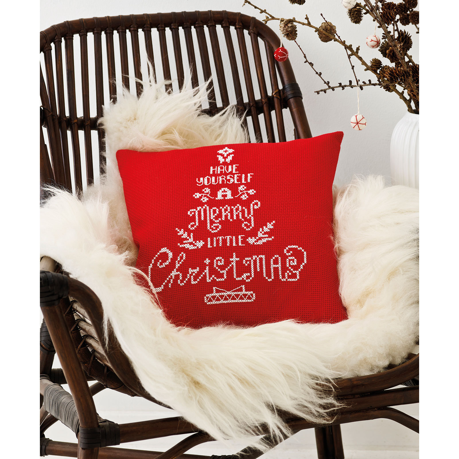 Permin 83-2656 Borduurpakket Have yourself a... 40x40cm - STUK