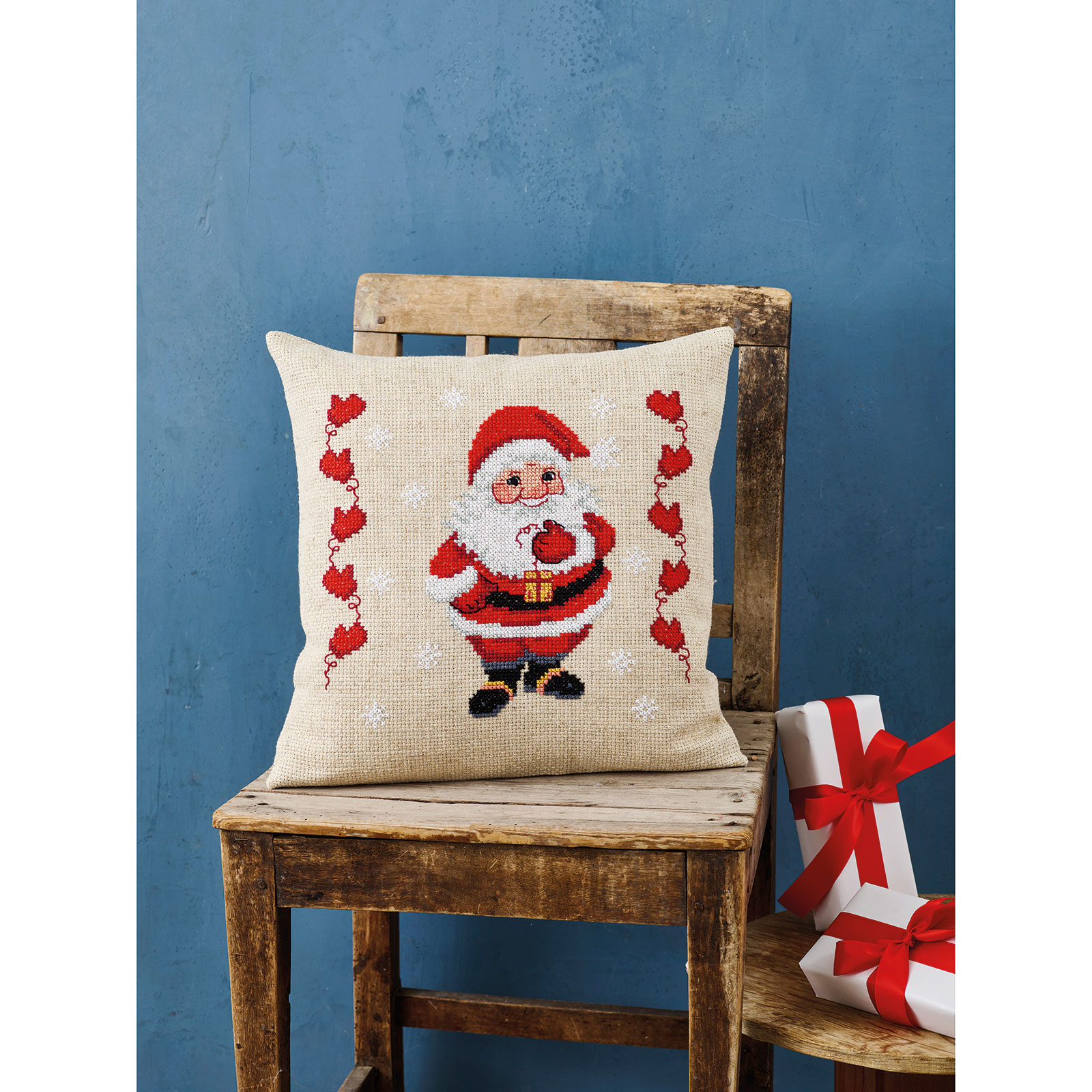 Permin 83-5217 Borduurpakket Kerstman 40x40cm - STUK