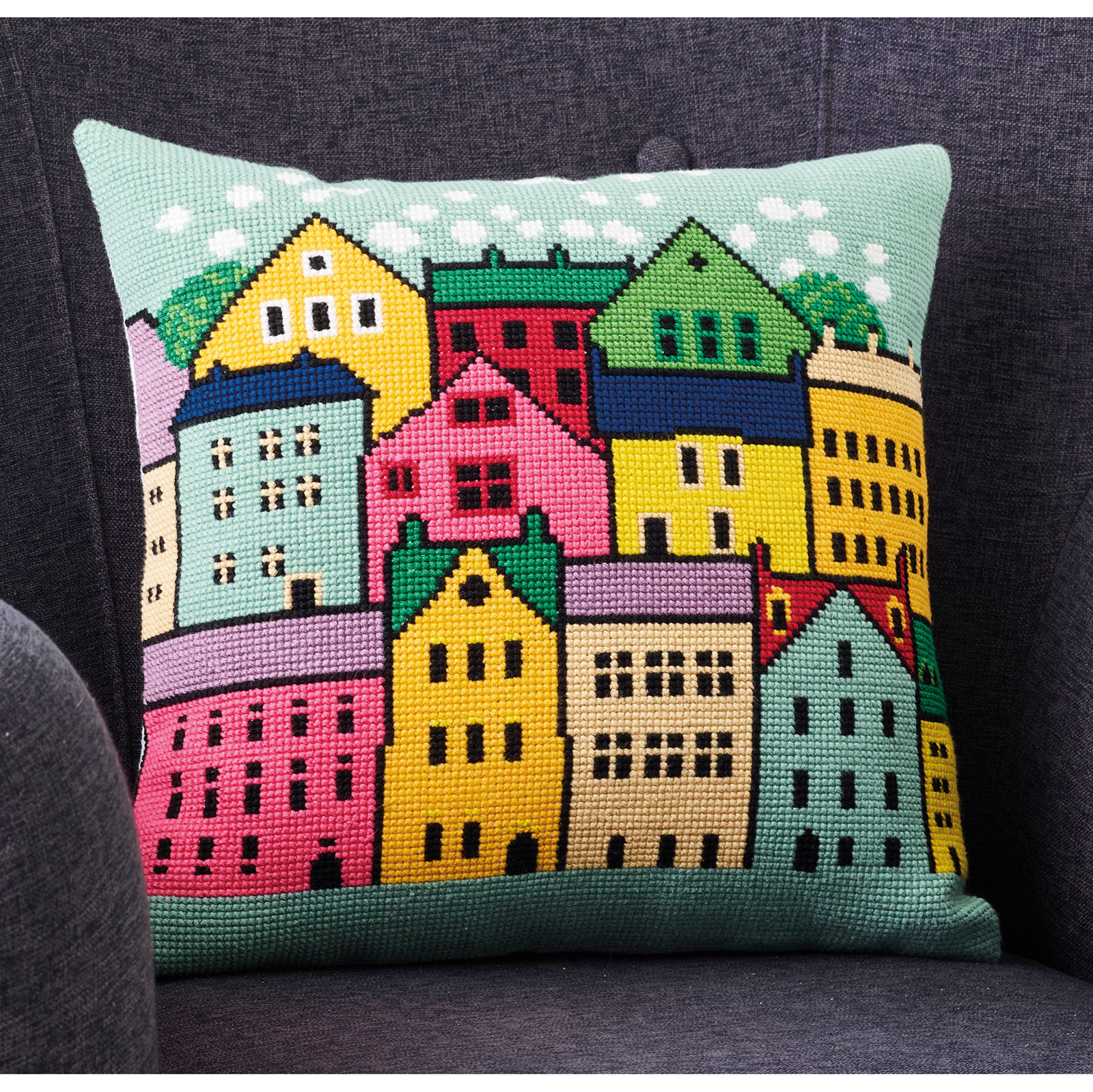 Permin 83-5318 De huizen 40x40cm - STUK