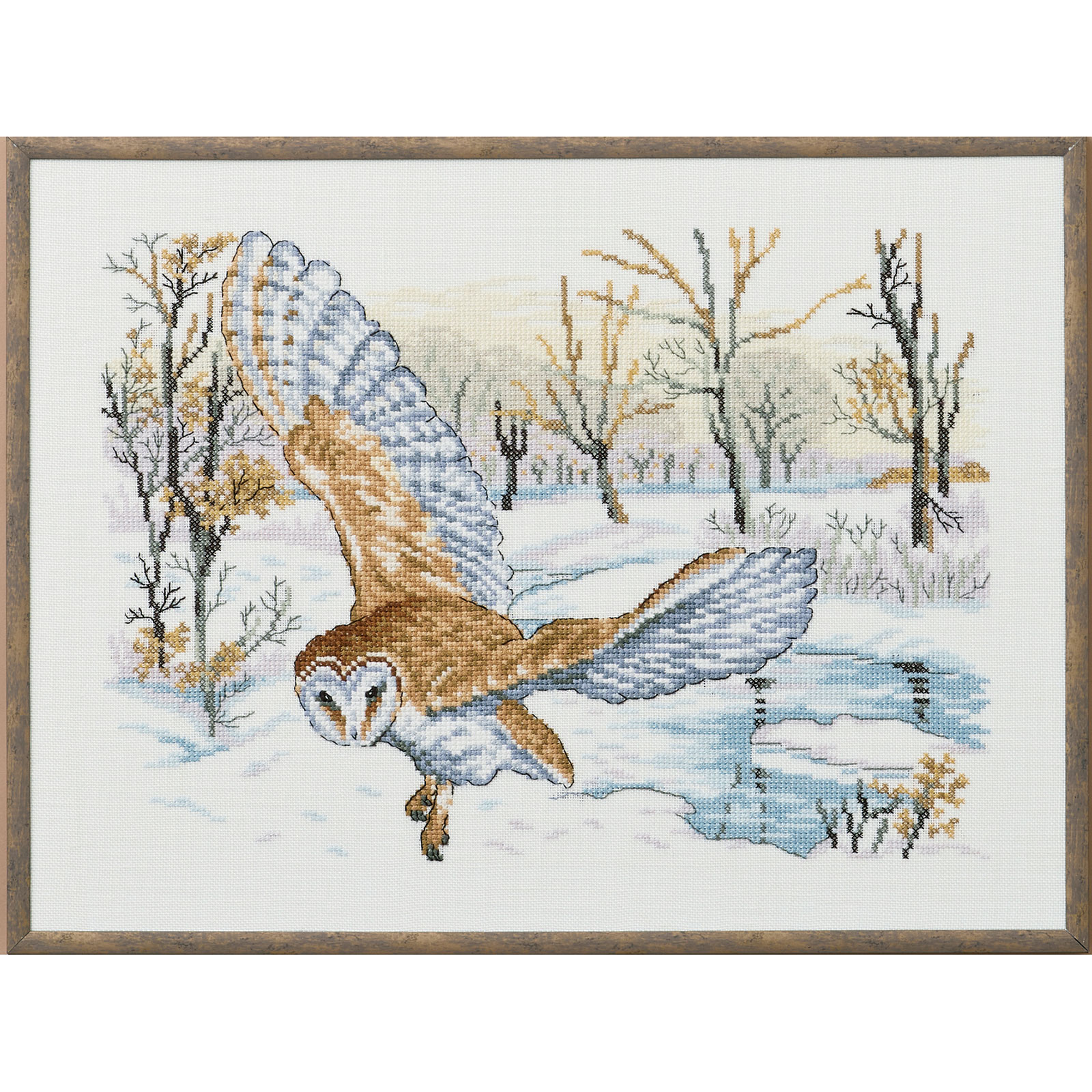 Permin 901304 Borduurpakket Kerkuil 30x40cm - STUK