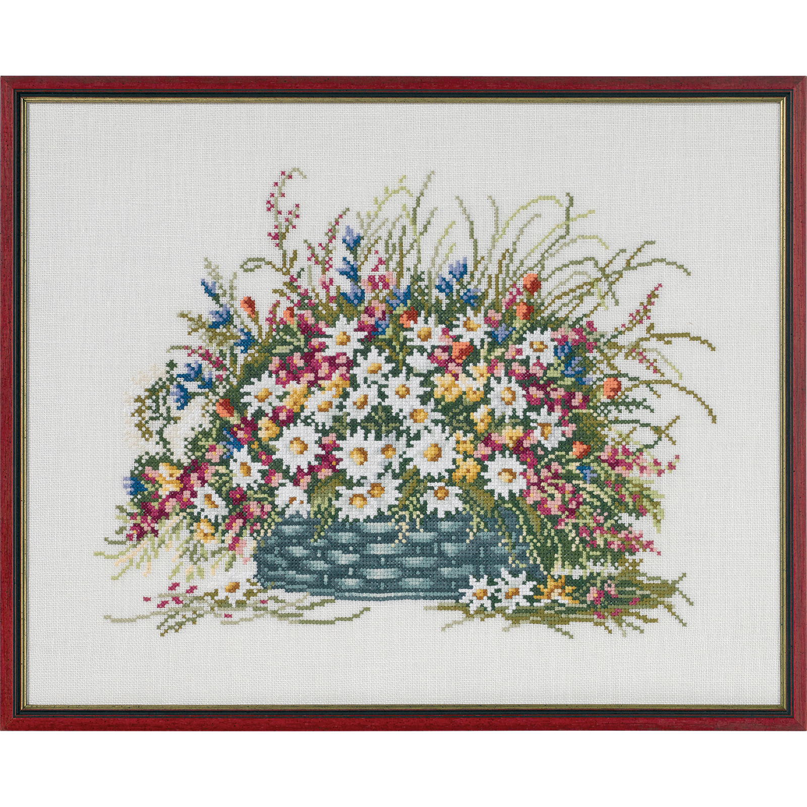 Permin 90-9580 Borduurpakket Nazomer mandje 40x32 cm - STUK