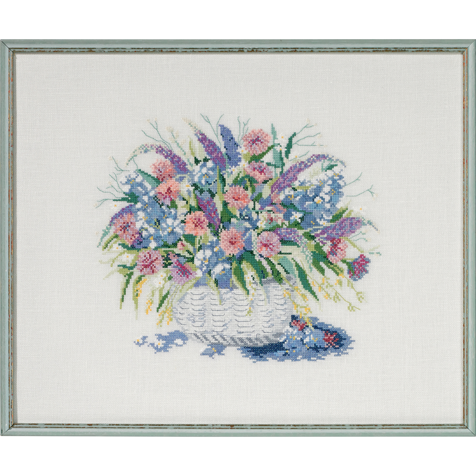 Permin 90-9586 Borduurpakket Mand met bloemen II 48x40 cm - STUK