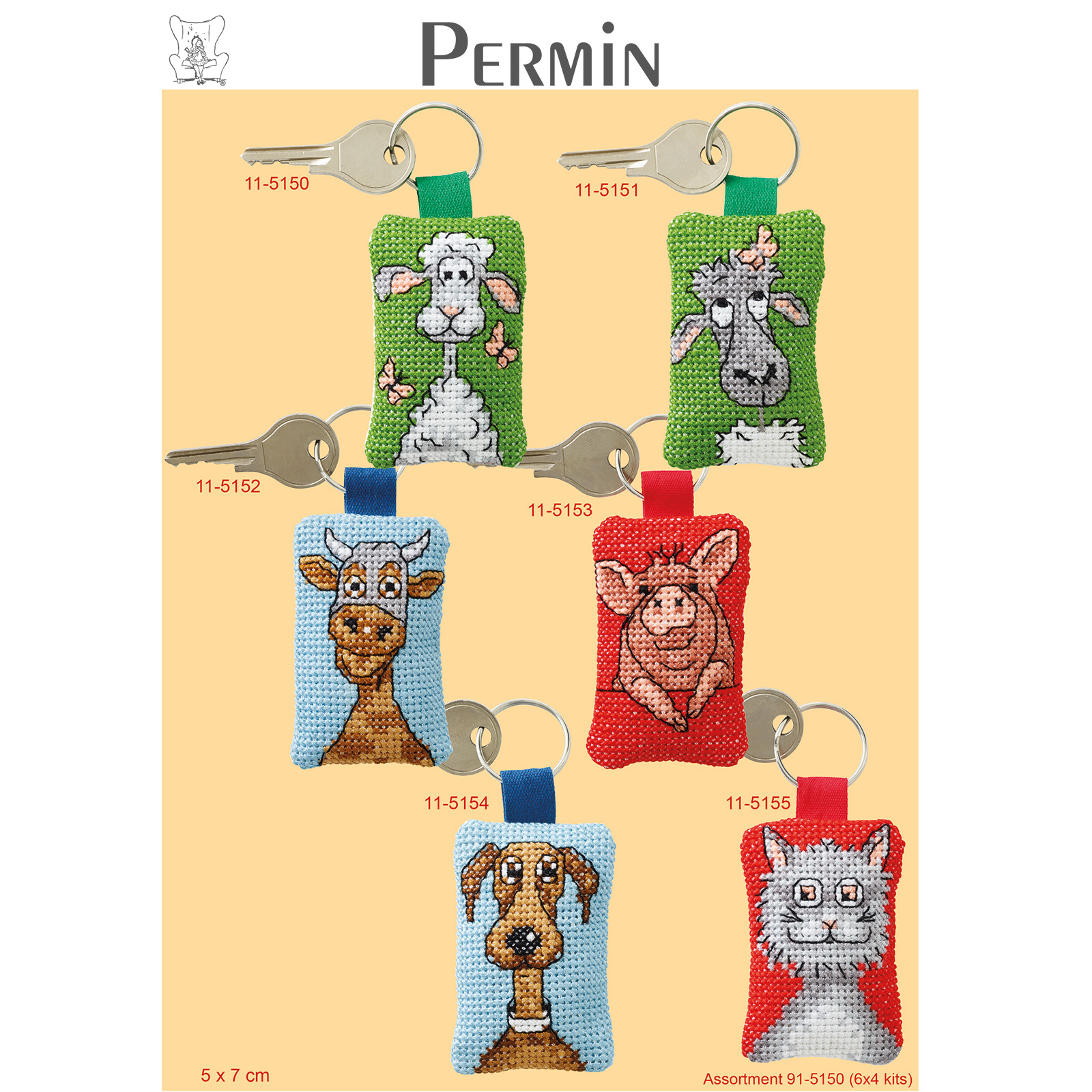 Permin 91-5150 Sleutelringen assorti 6x4 kits - Assortiment