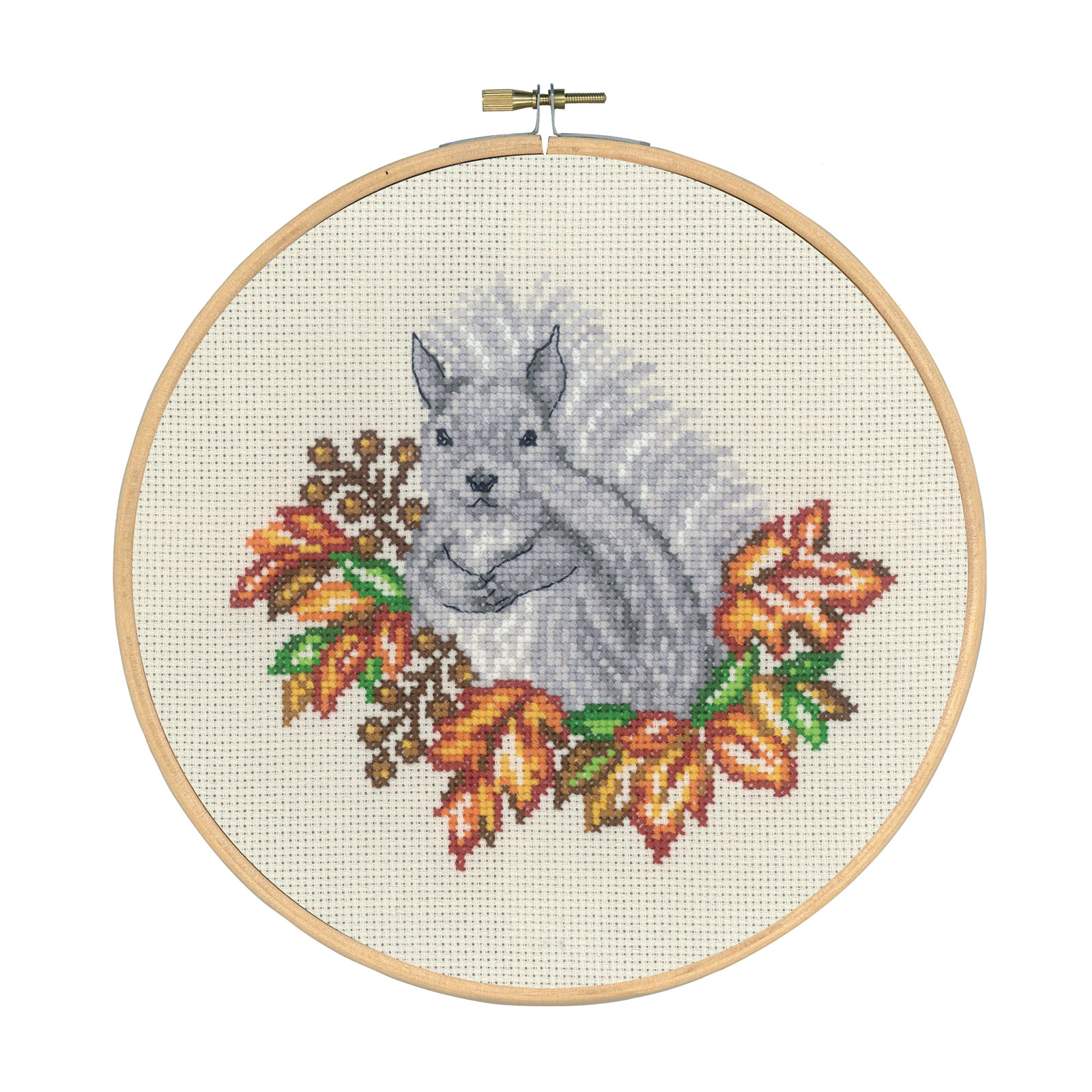 Permin 92-0302 Borduurpakket Eekhoorn Herfst - STUK