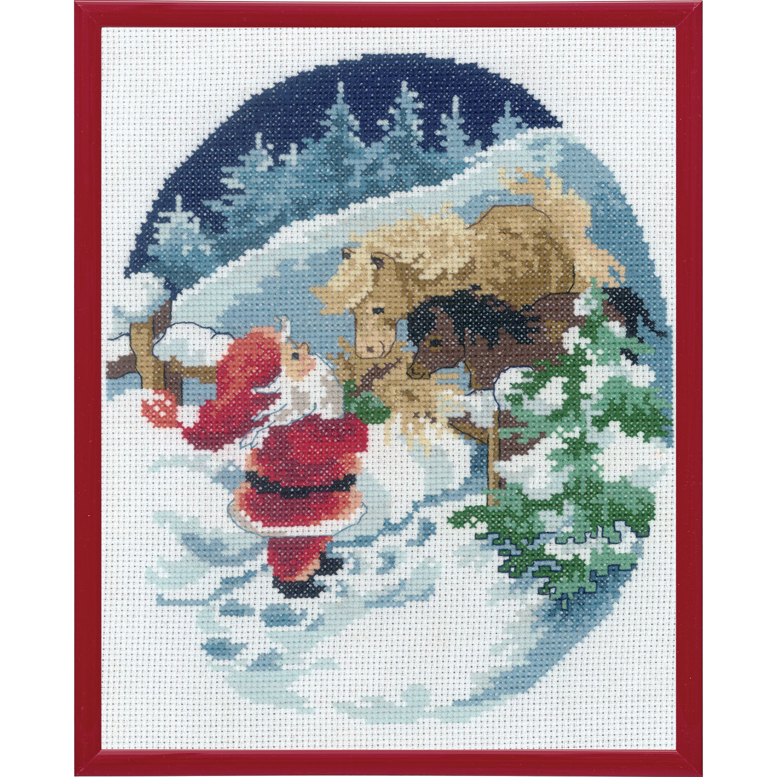 Permin 92-1261 Borduurpakket Kerstman 20x25 cm - STUK