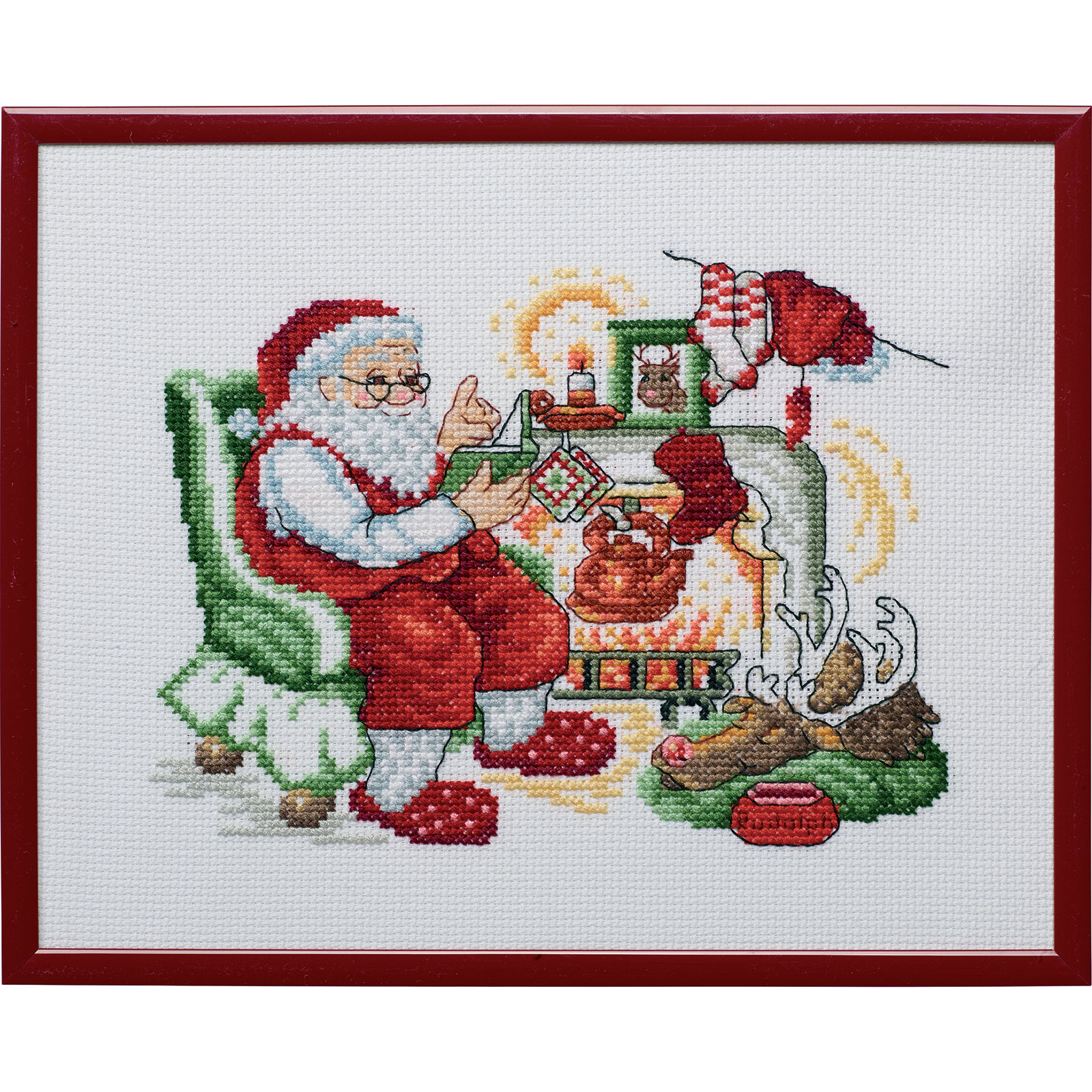 Permin 92-1275 Borduurpakket Kerstman 25x20 cm - STUK