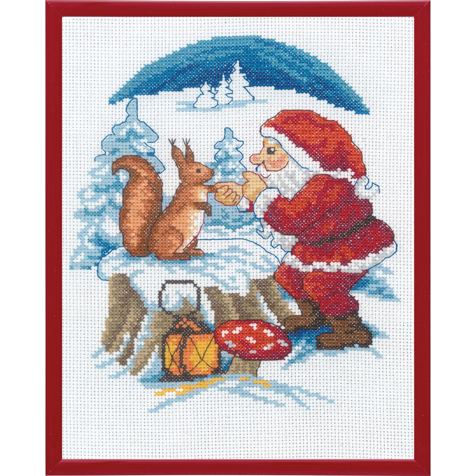 Permin 92-2222 Borduurpakket Kerstman 20x25cm - STUK