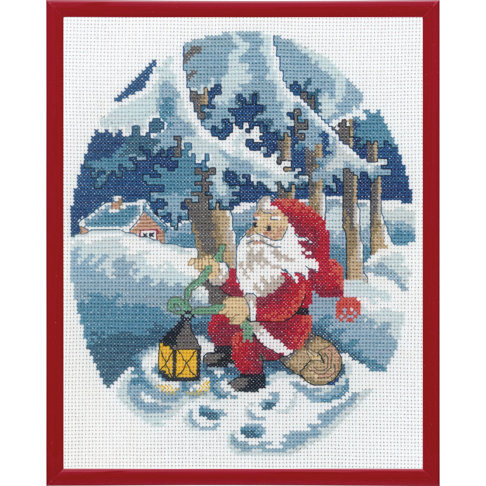 Permin 92-2224 Borduurpakket Kerstman 20x25cm - STUK
