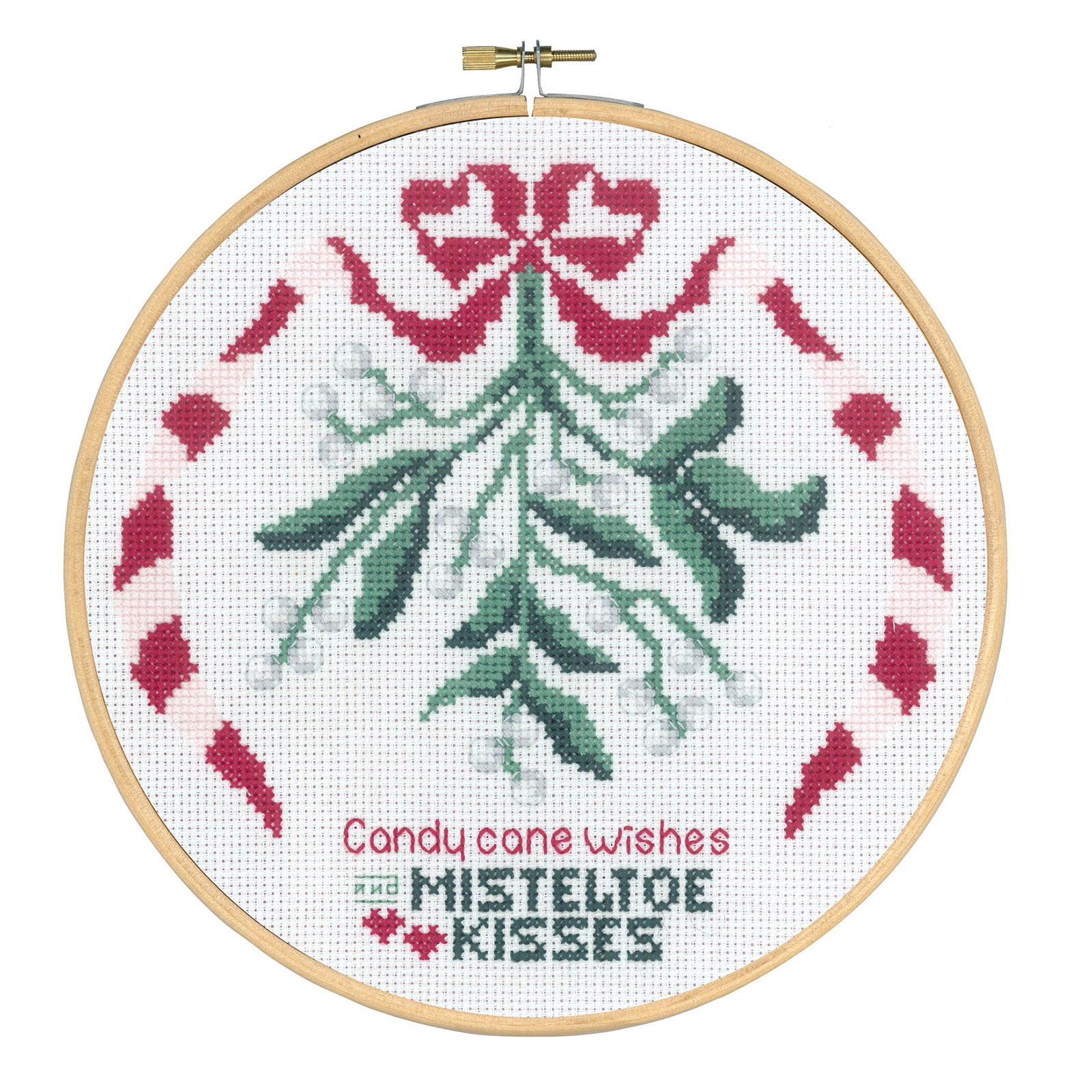 Permin 92-2658 Borduurpakket Misteltoe 20cm rond - STUK