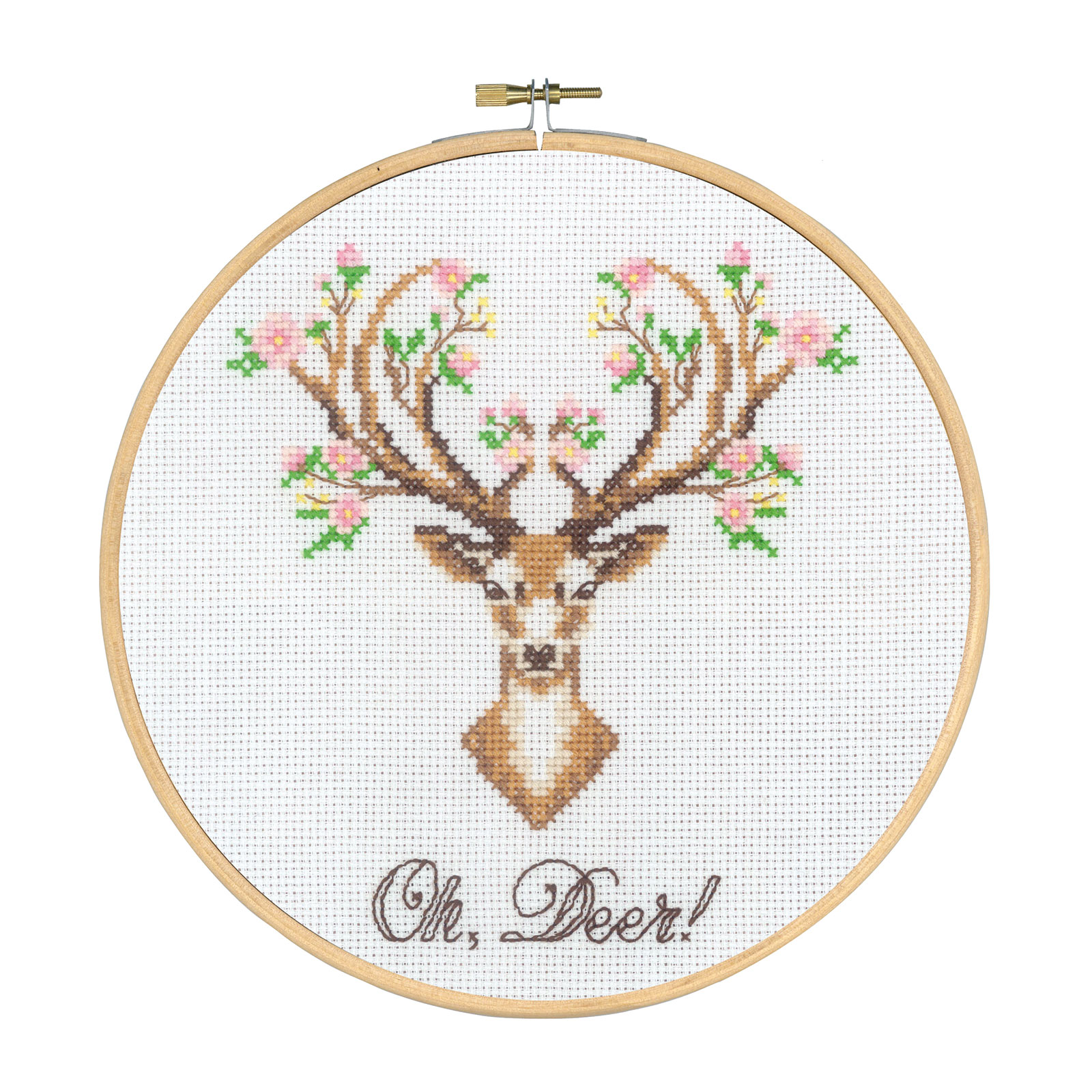 Permin 92-2803 Borduurpakket Hert 20cm rond - STUK