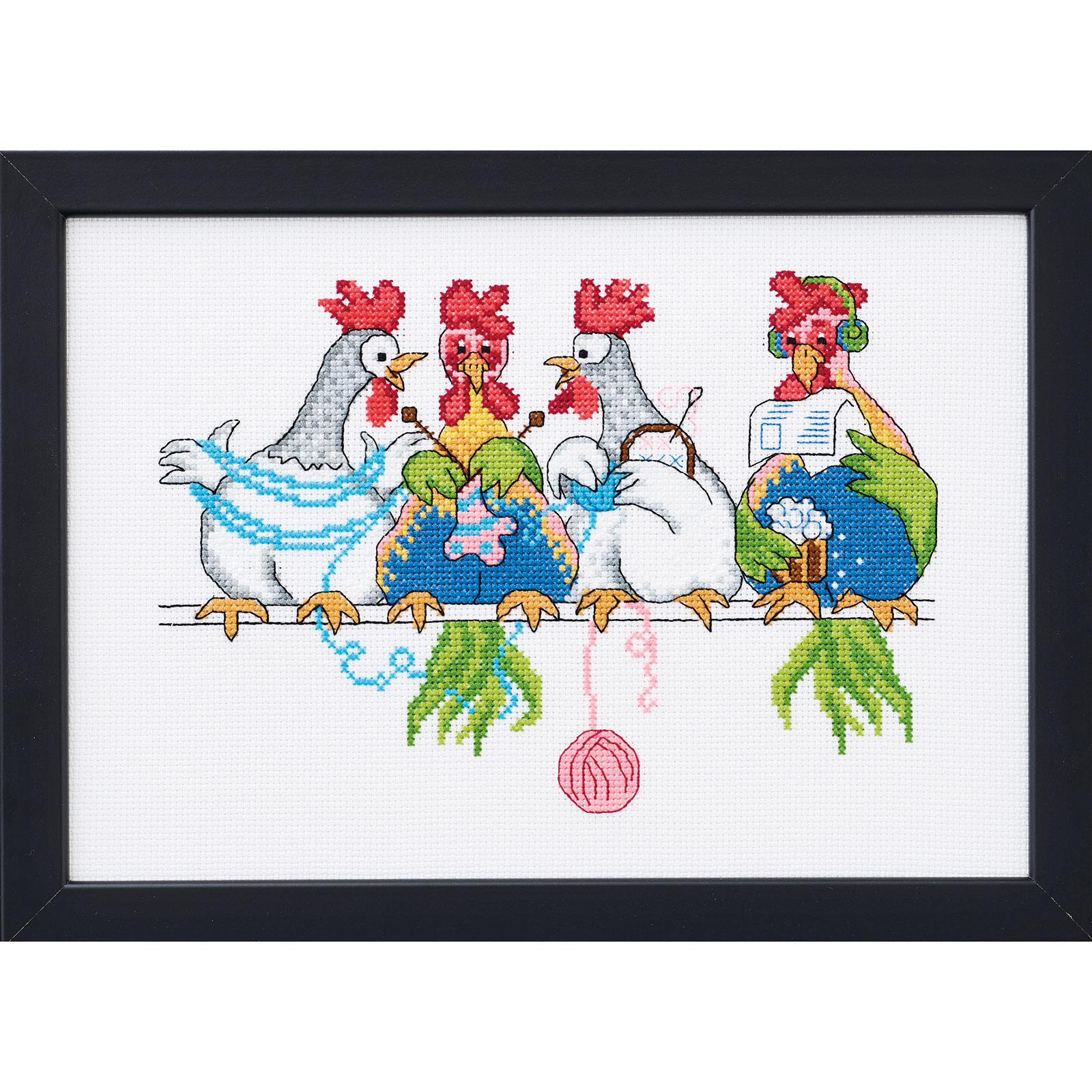 Permin 92-3119 Borduurpakket Kippen 29x20cm - STUK