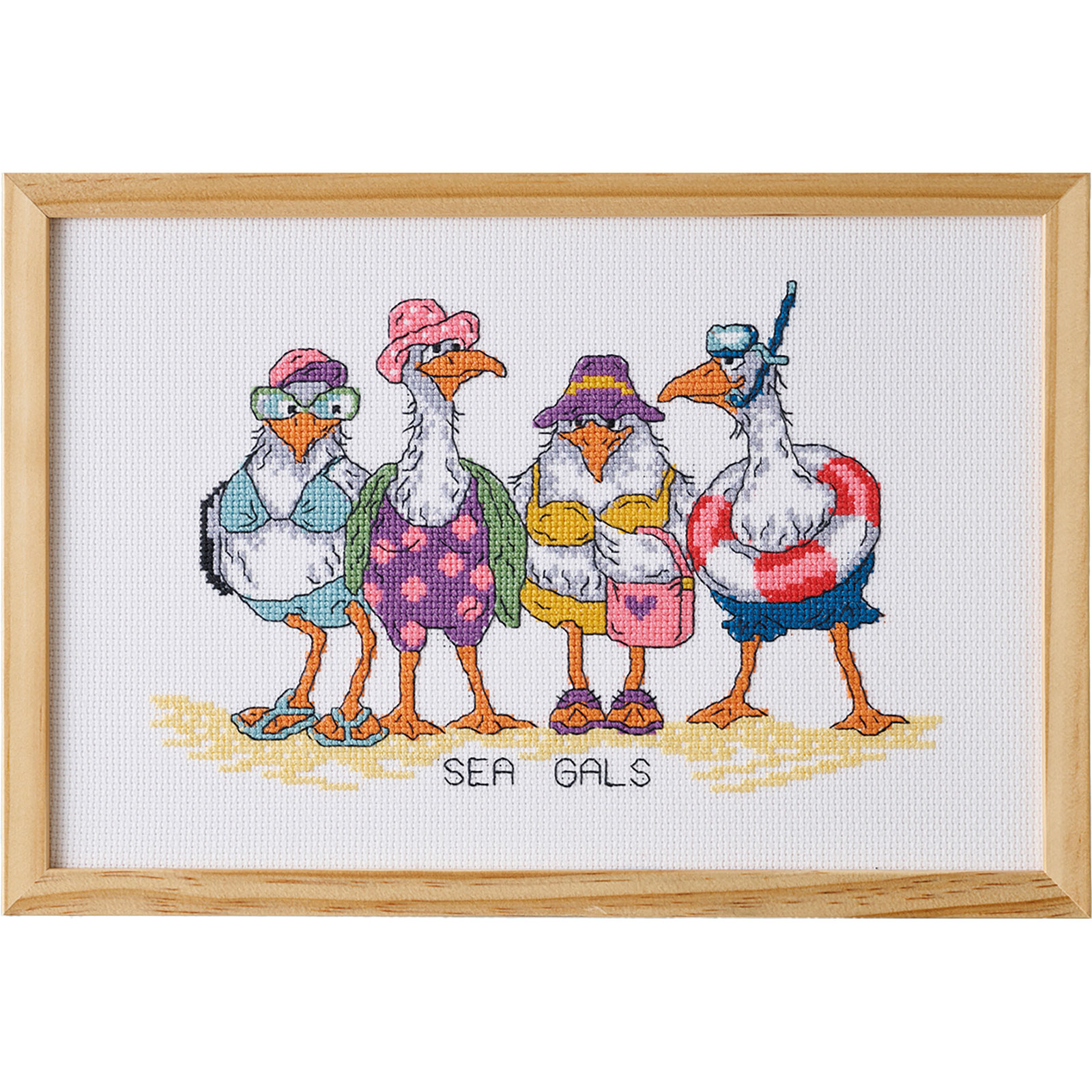 Permin 92-4475 Borduurpakket Zeemeeuwen 30x20cm - STUK