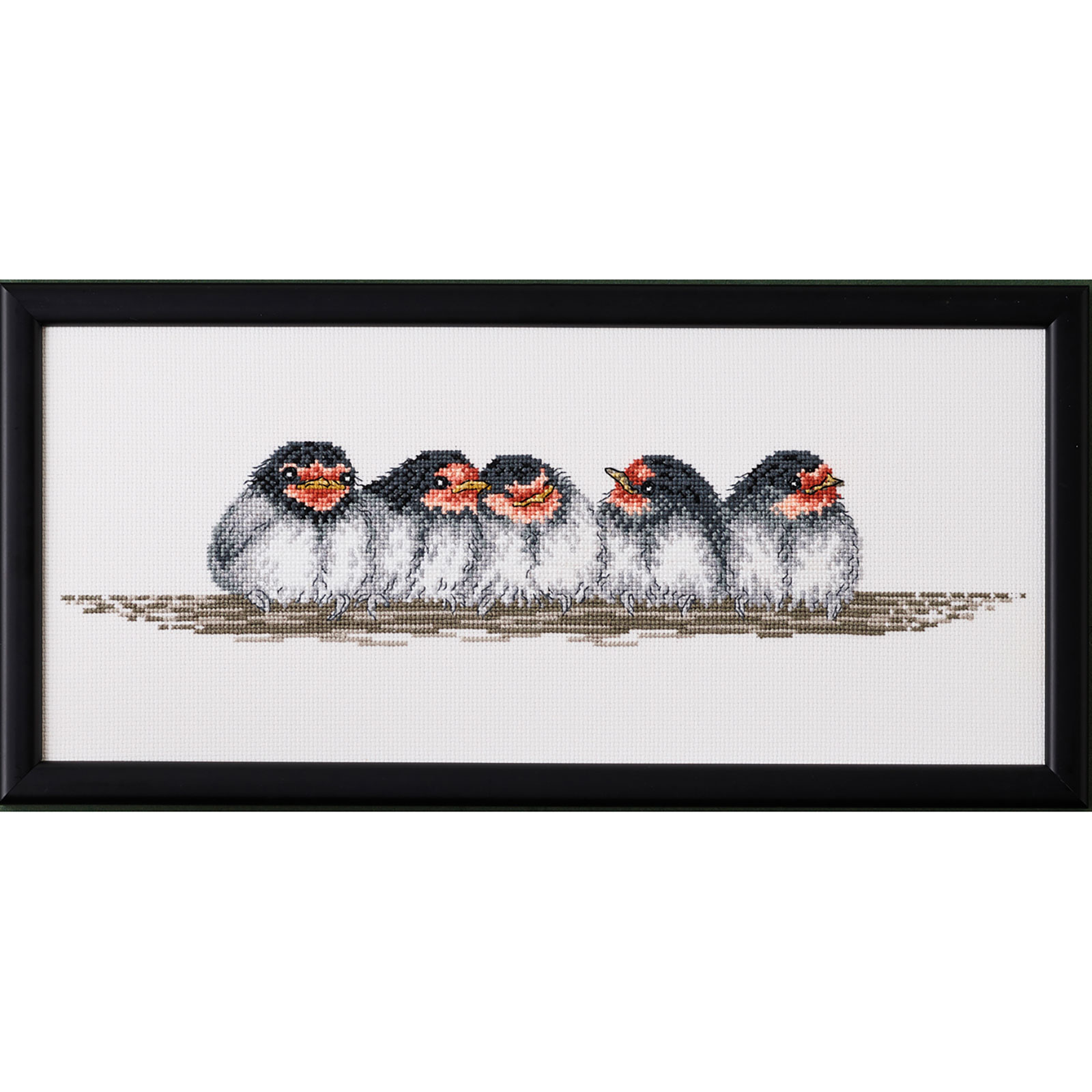 Permin 92-4479 Borduurpakket Zwaluwen 35x15cm - STUK