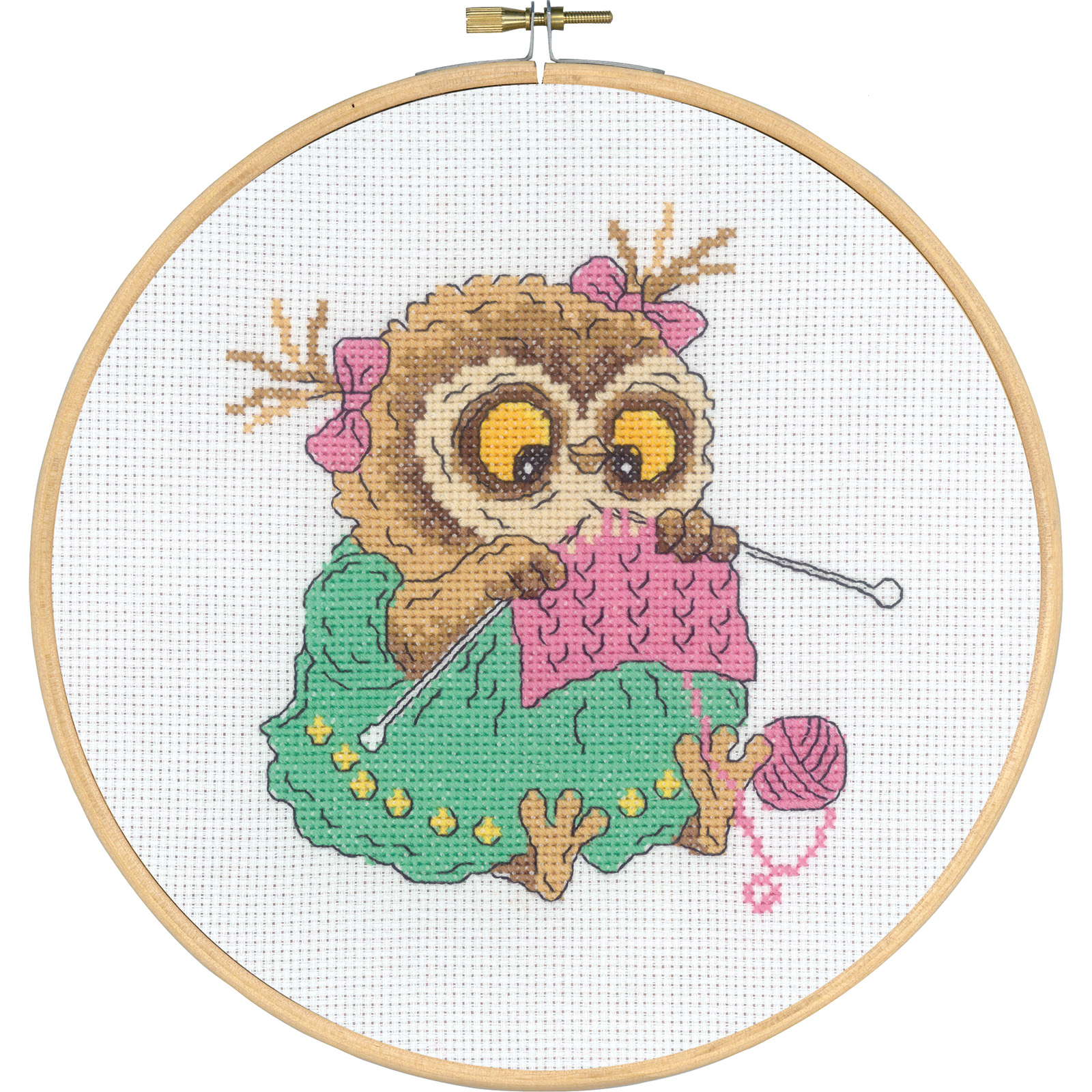 Permin 92-5115 Borduurpakket Uil die breit Ø20 - STUK