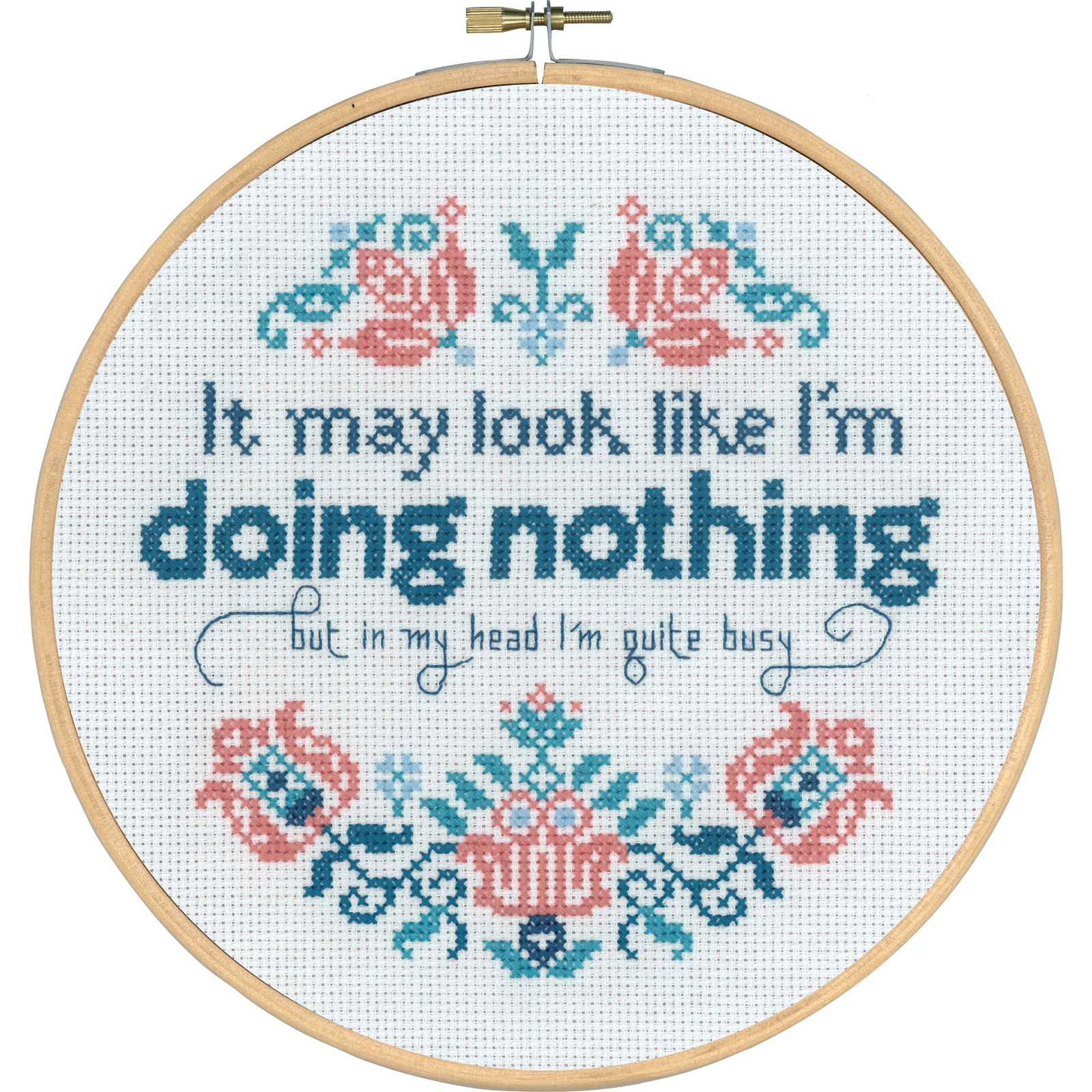 Permin 92-9715 Borduurpakket Niets doen - STUK