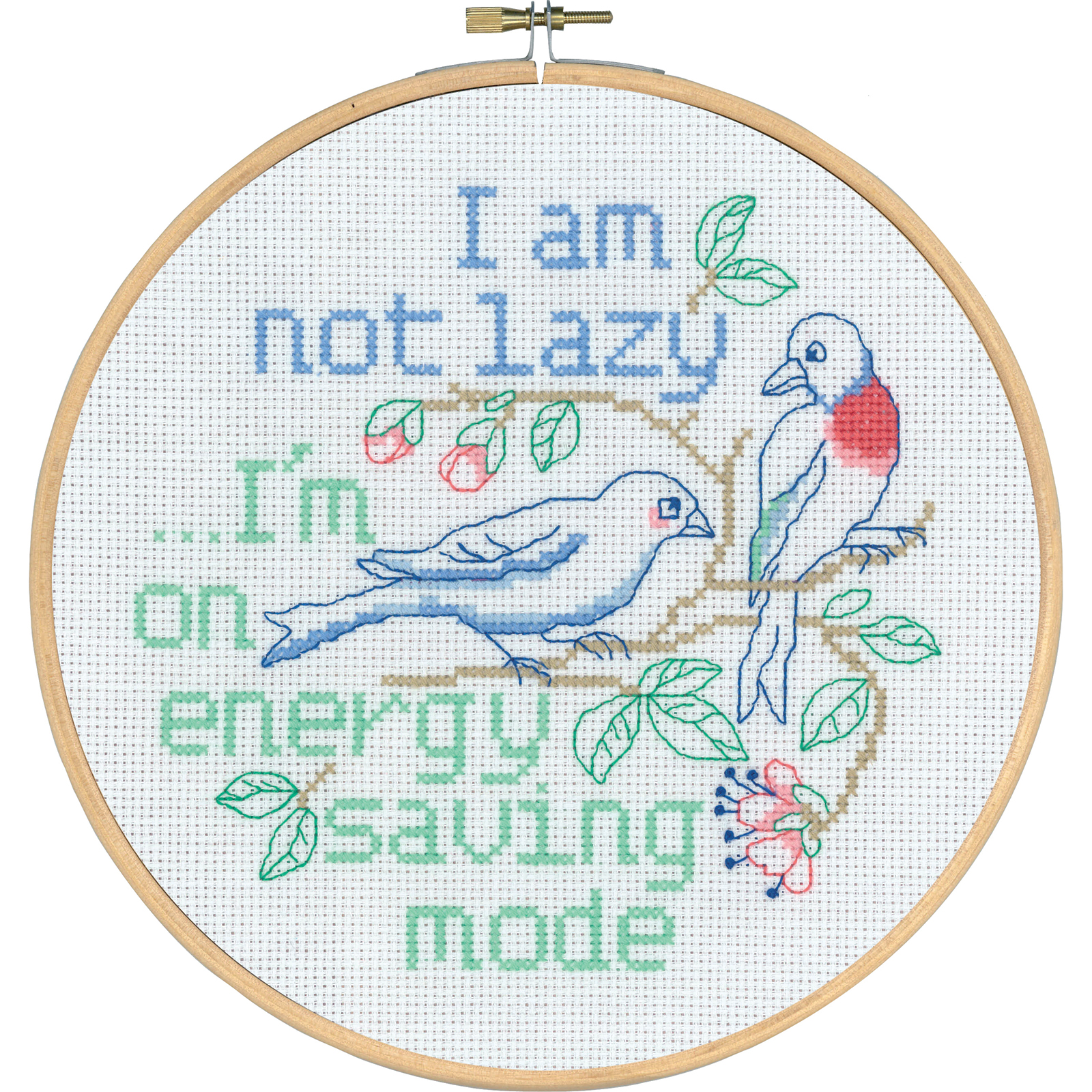 Permin 92-9717 Borduurpakket Ik ben niet lui - STUK