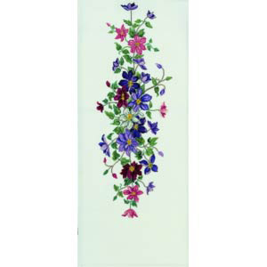 Permin 93-284 Borduurpakket tafelloper Clematis 30x95 cm - STUK