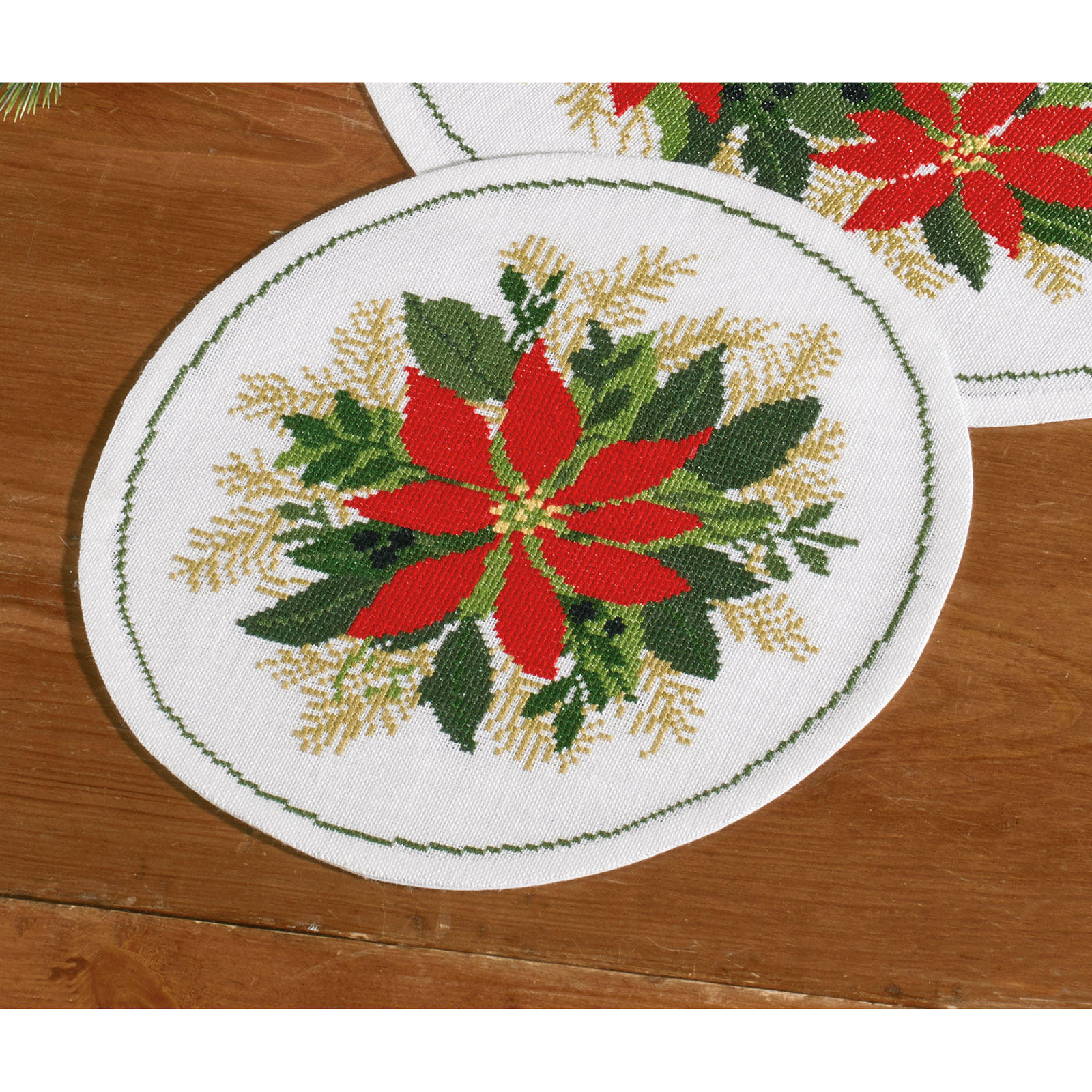 Permin 95-3862 Borduurpakket tafelkleed Kerst sterren - STUK