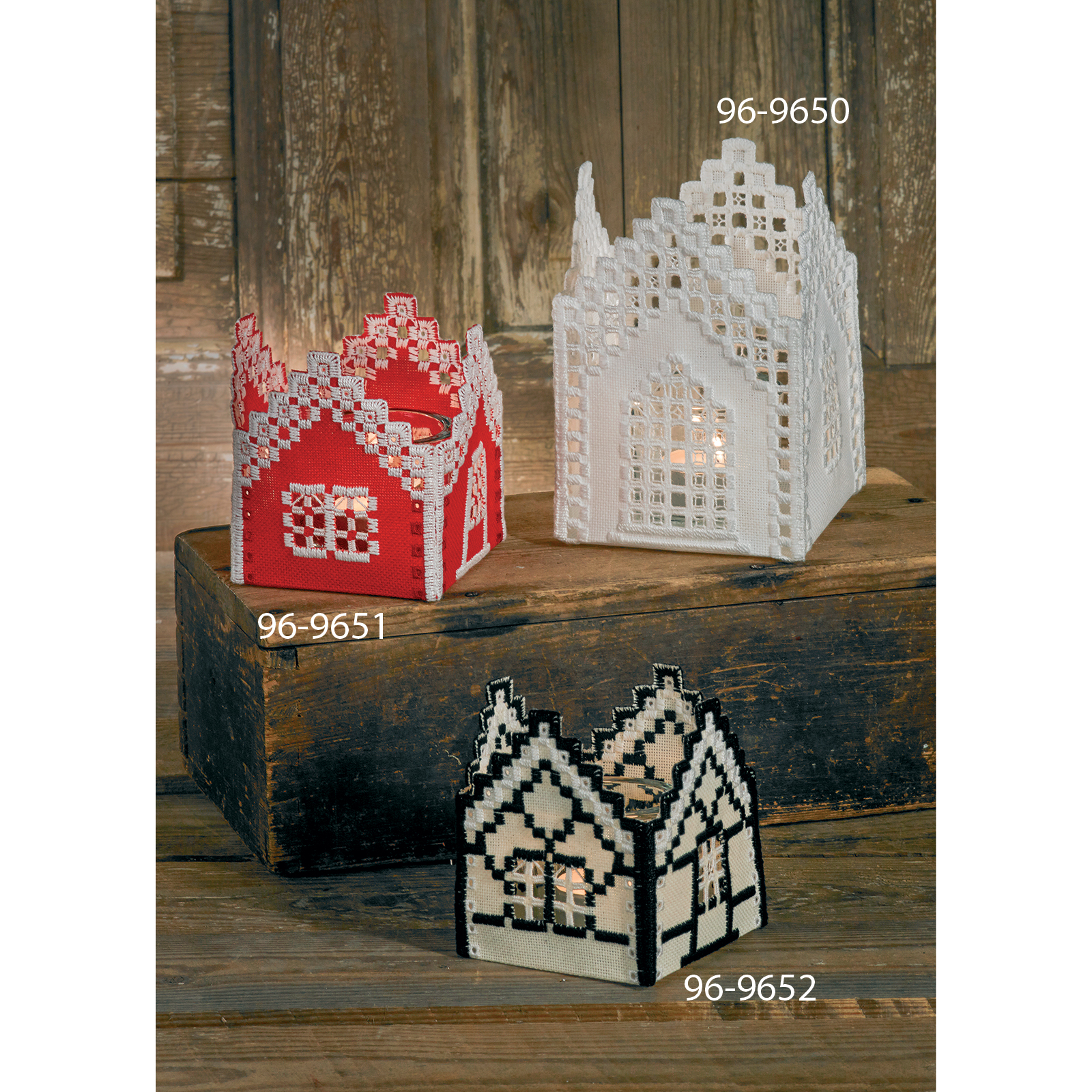 Permin 96-9651 Borduurpakket Hardanger huis 8,5 x 8,5 x 10 cm - STUK